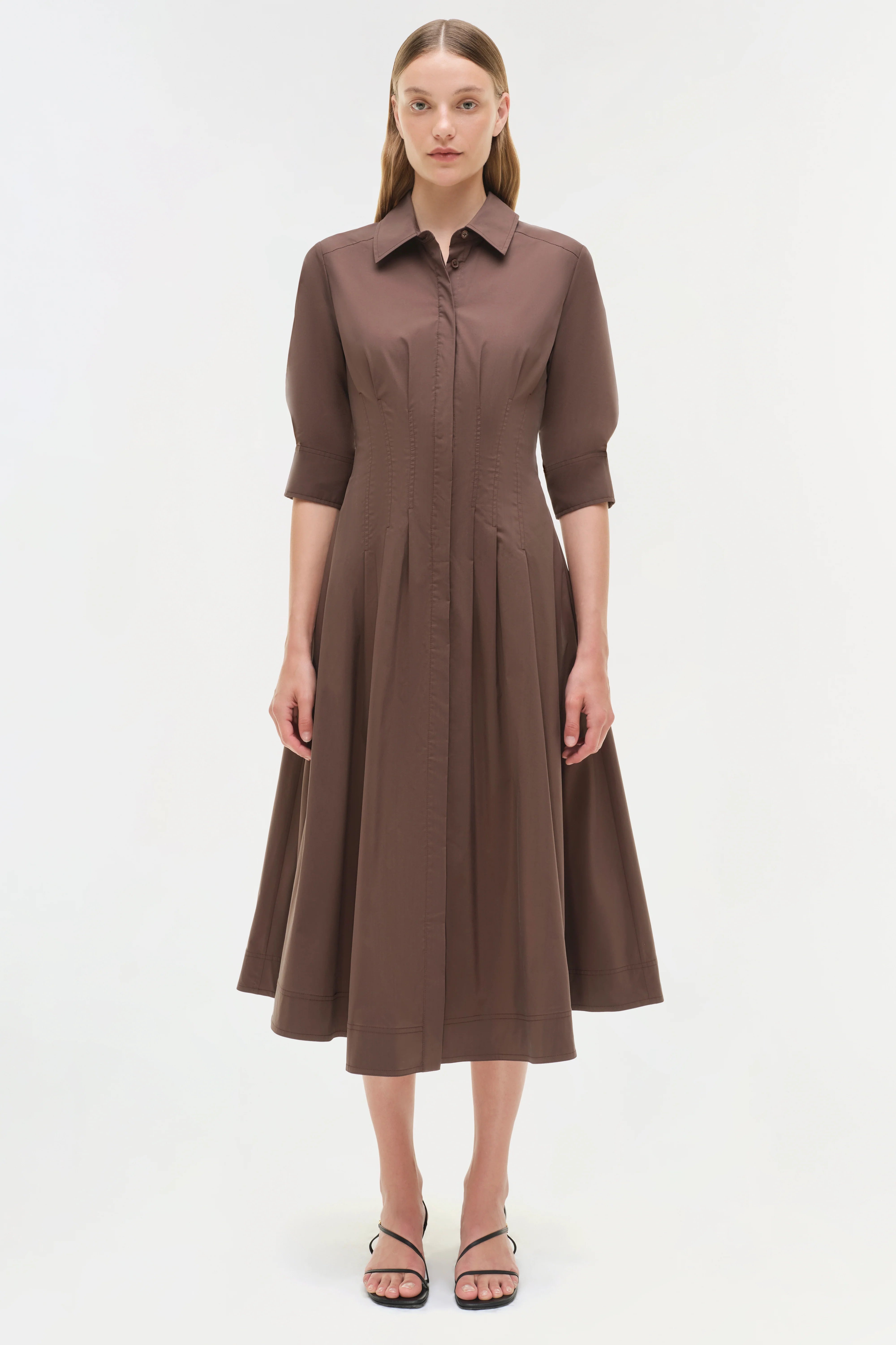 Jonathan Simkhai Jazz Pintuck Midi Dress