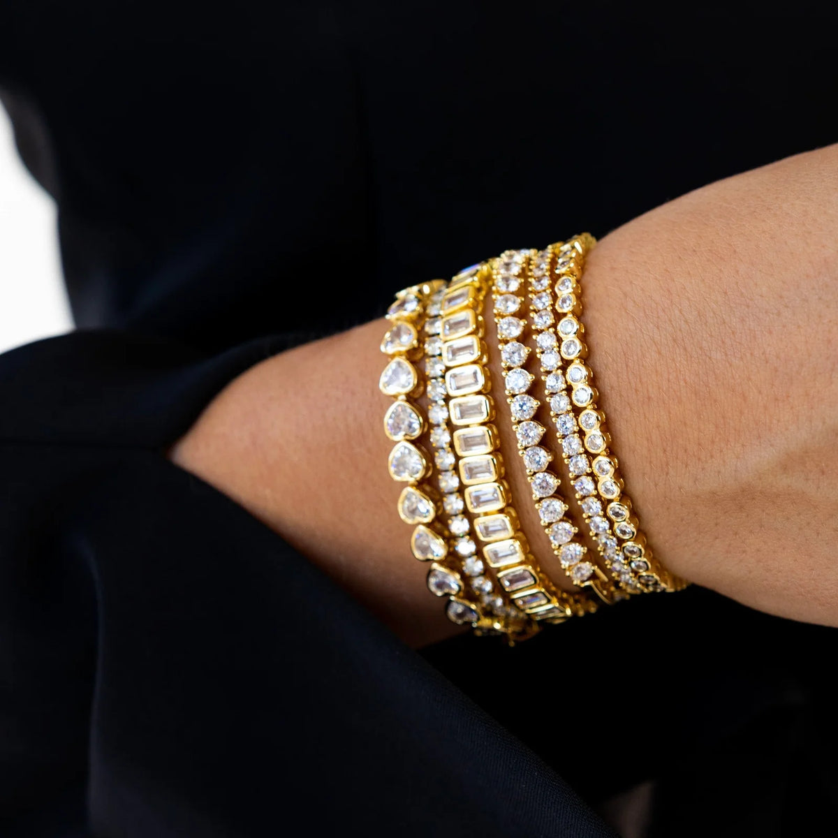Sahira Karla Tennis Bracelet - Gold