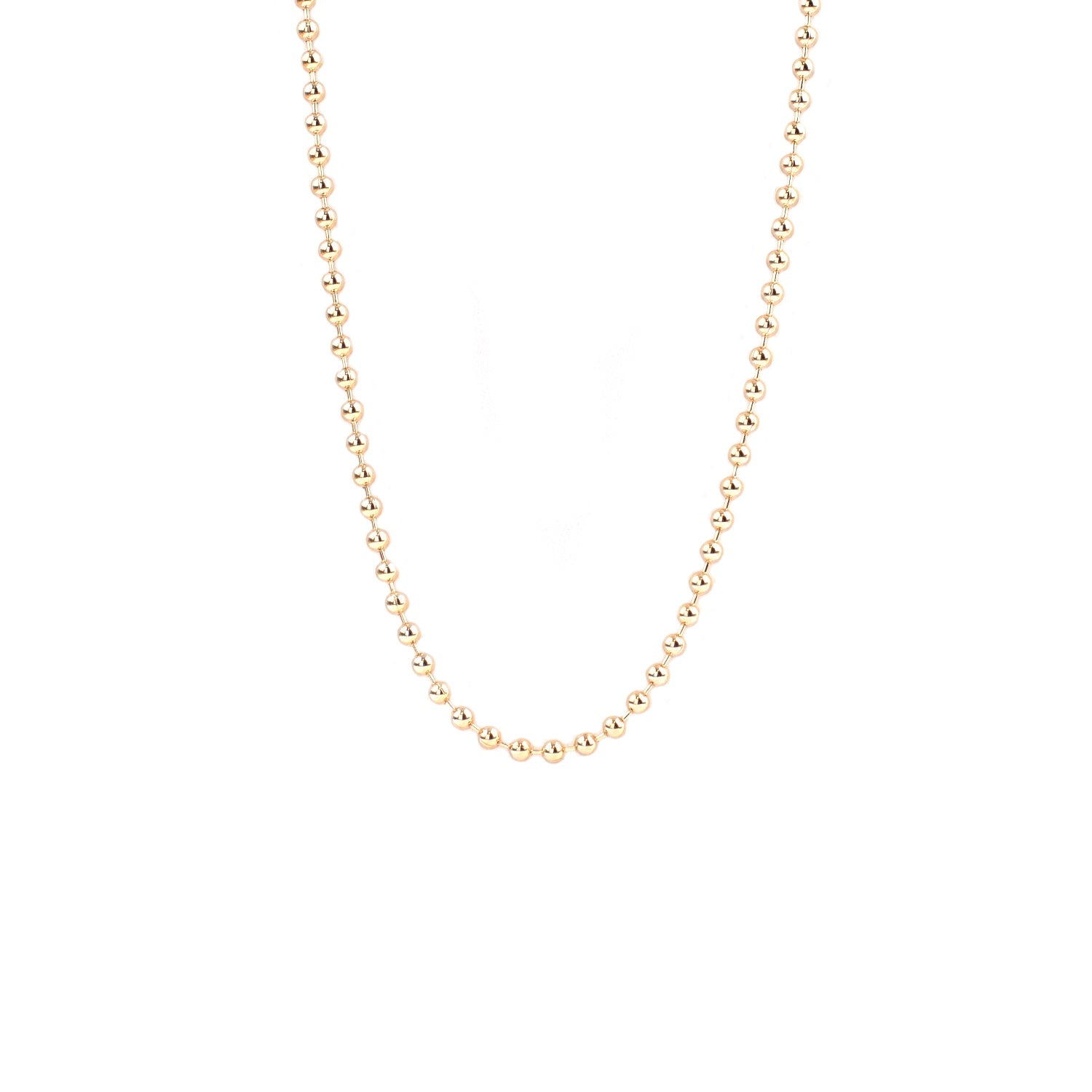 Gold Plated 18" Ball Chain Necklace