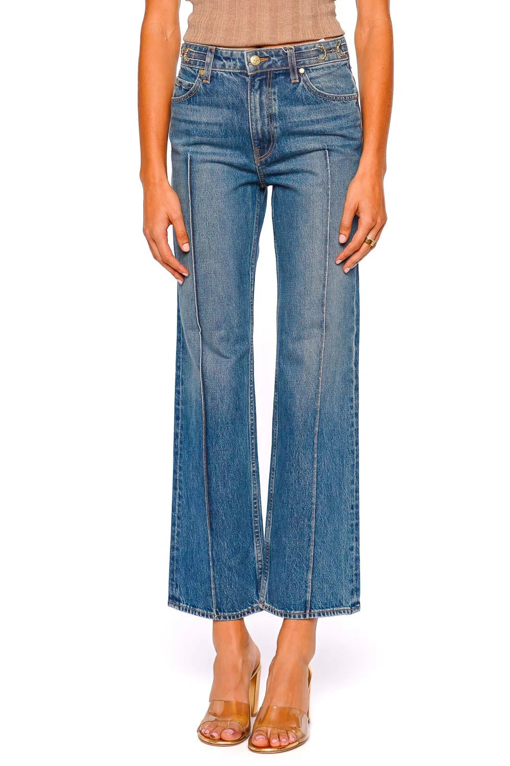 Ulla Johnson The Agatha Straight Leg Pintuck Jean