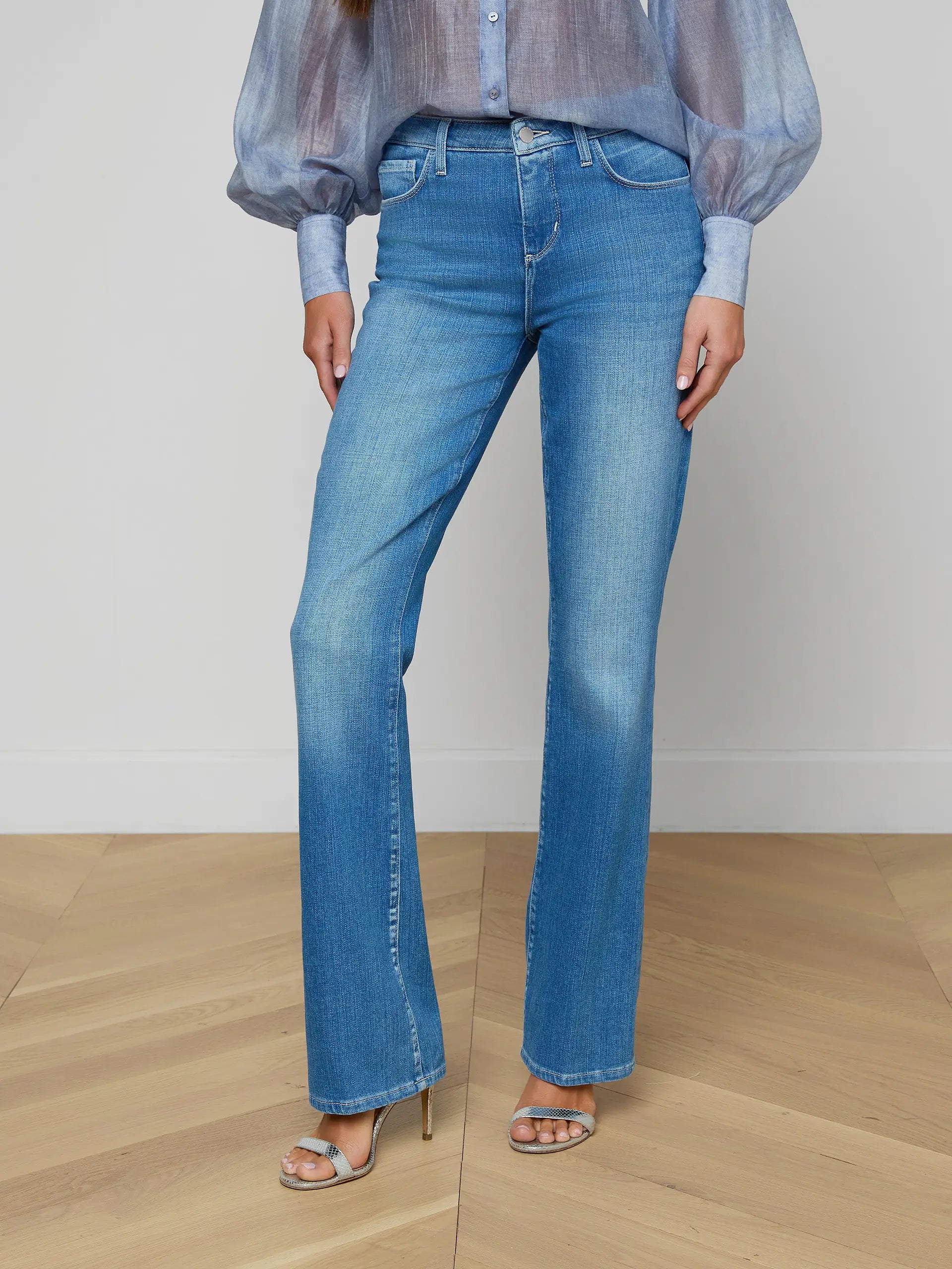 L'Agence Selma High-Rise Baby Bootcut Jean - Getty