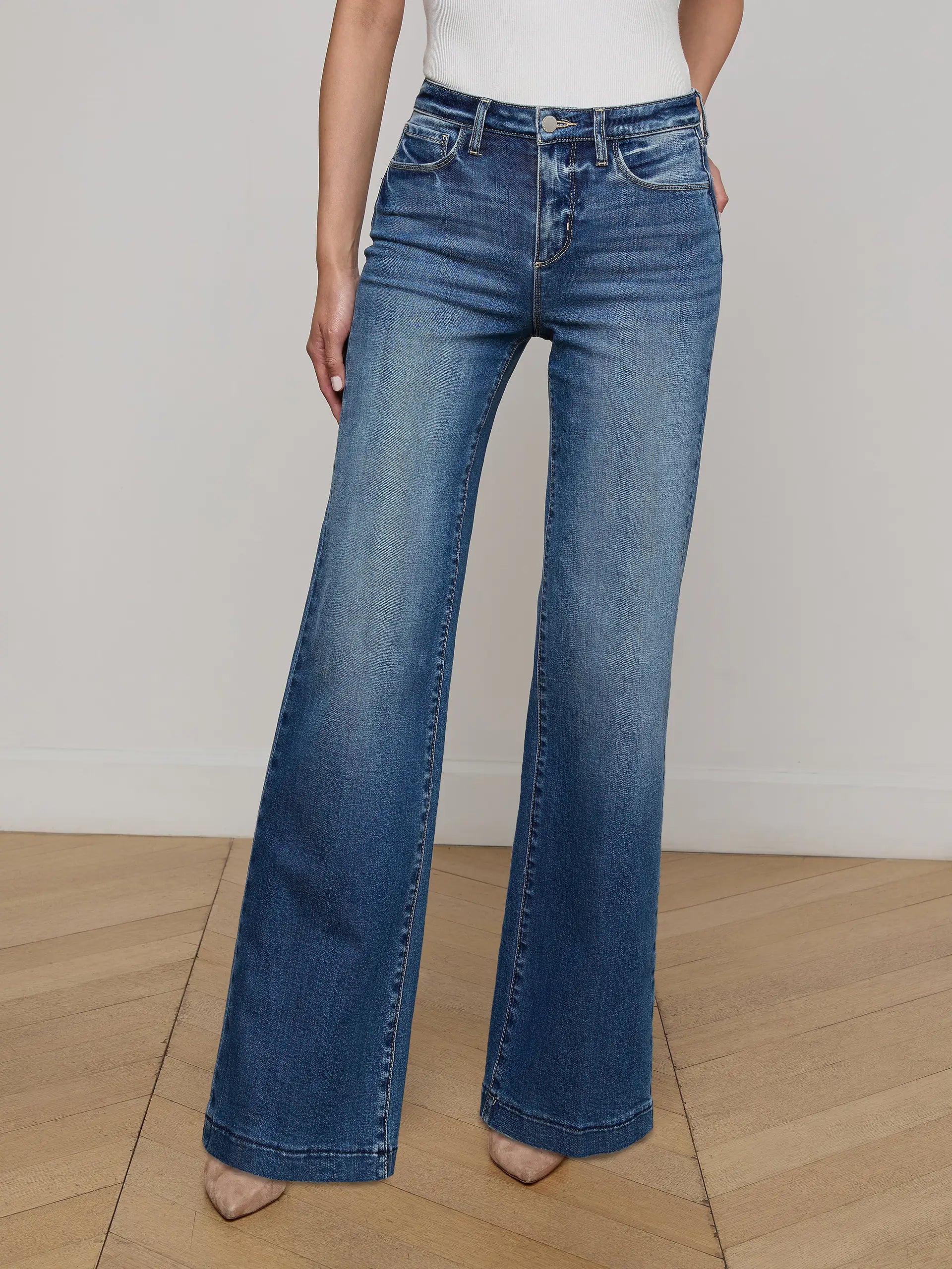 L'Agence Scottie Wide Leg Jean - Cambridge