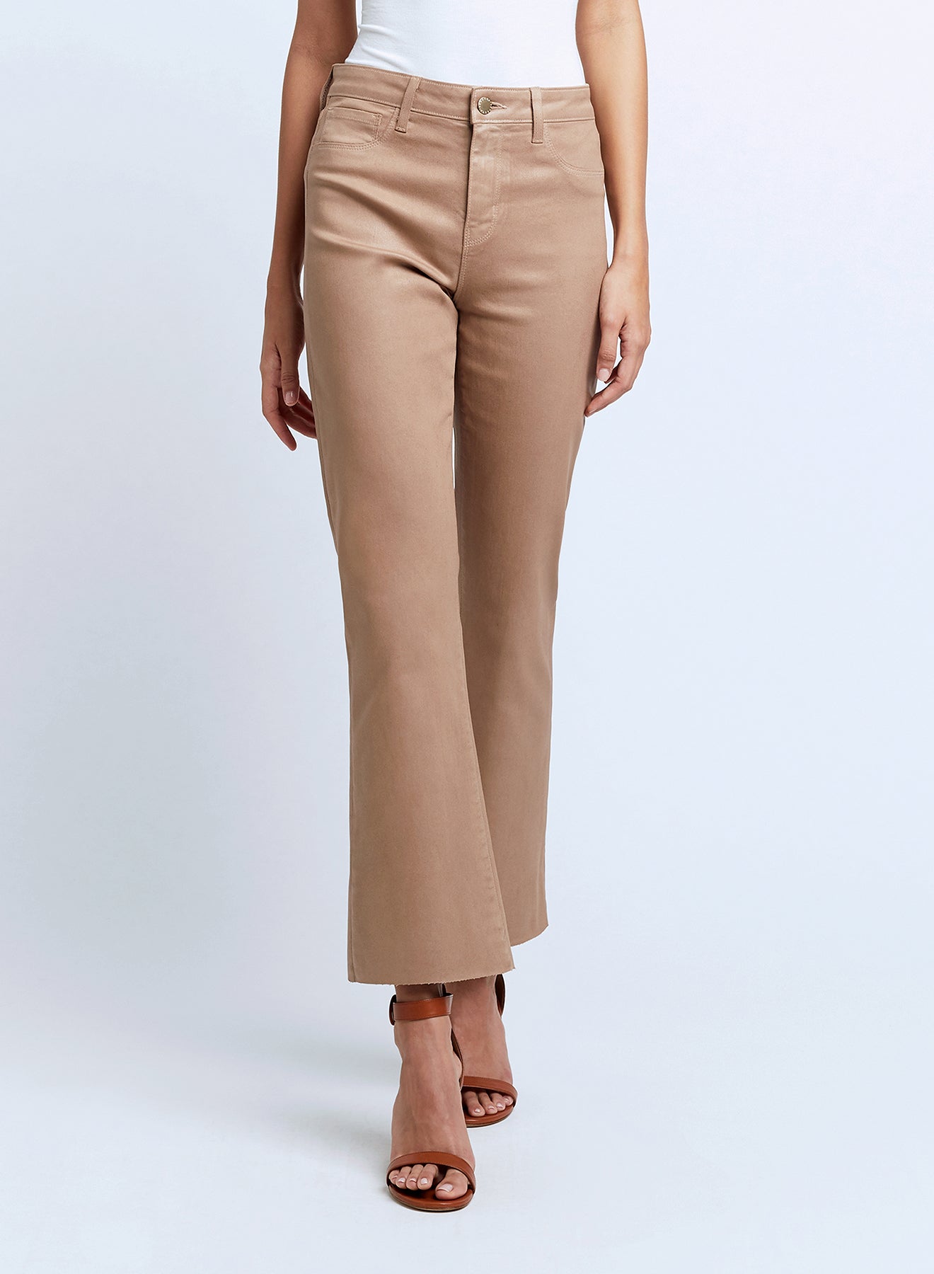 Kendra H/R Crop Flare - Cappuccino Coated
