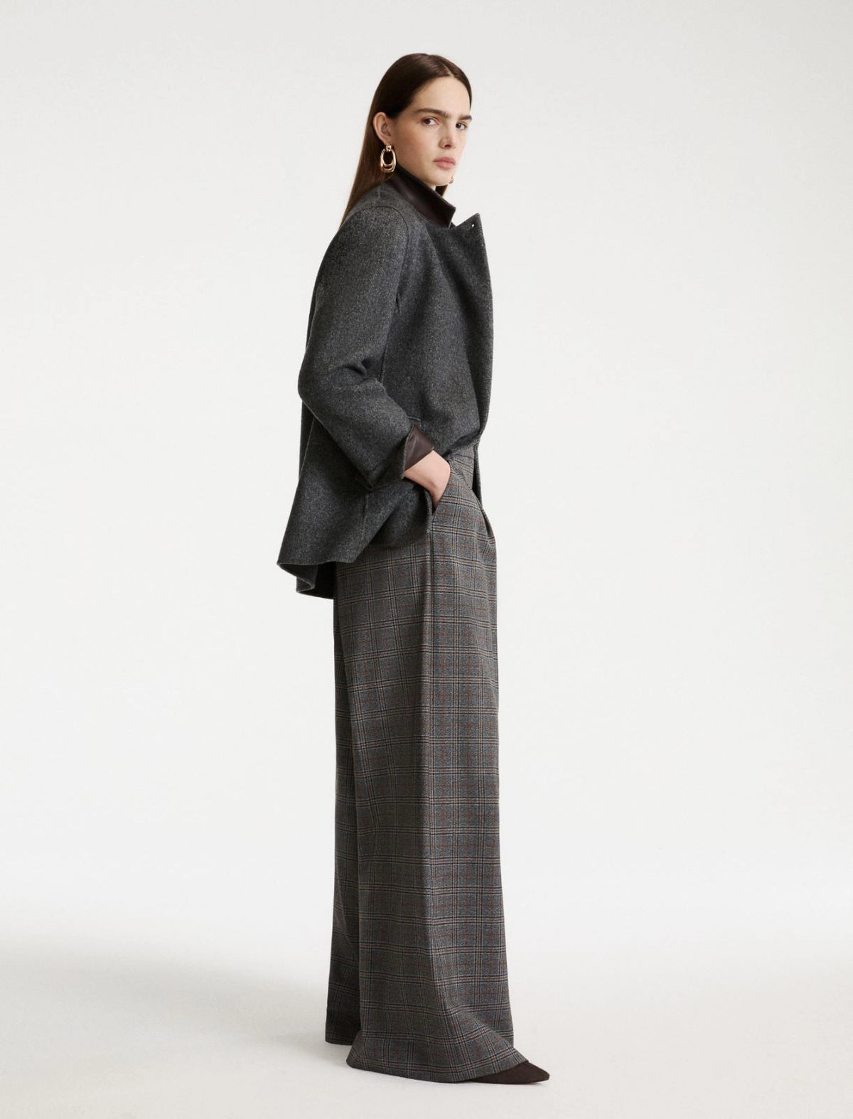 Marella Straight-leg darted trousers - GREY