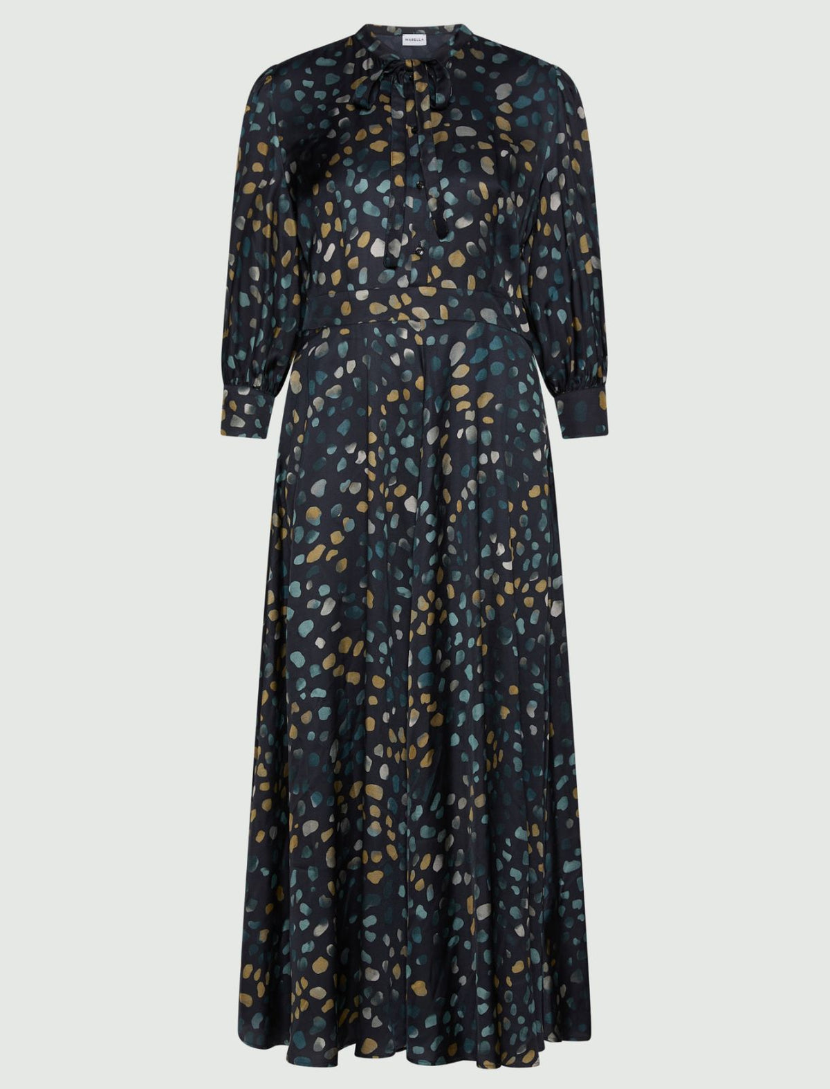 Marella Shirt dress with ribbon ties - NAVY