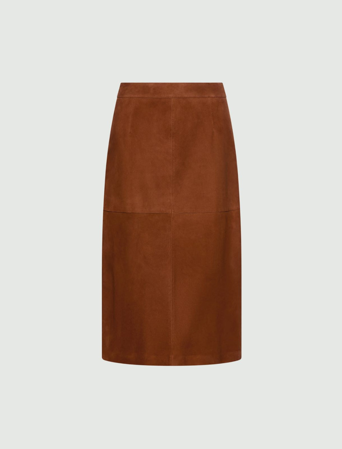 Marella Suede pencil skirt - COGNAC
