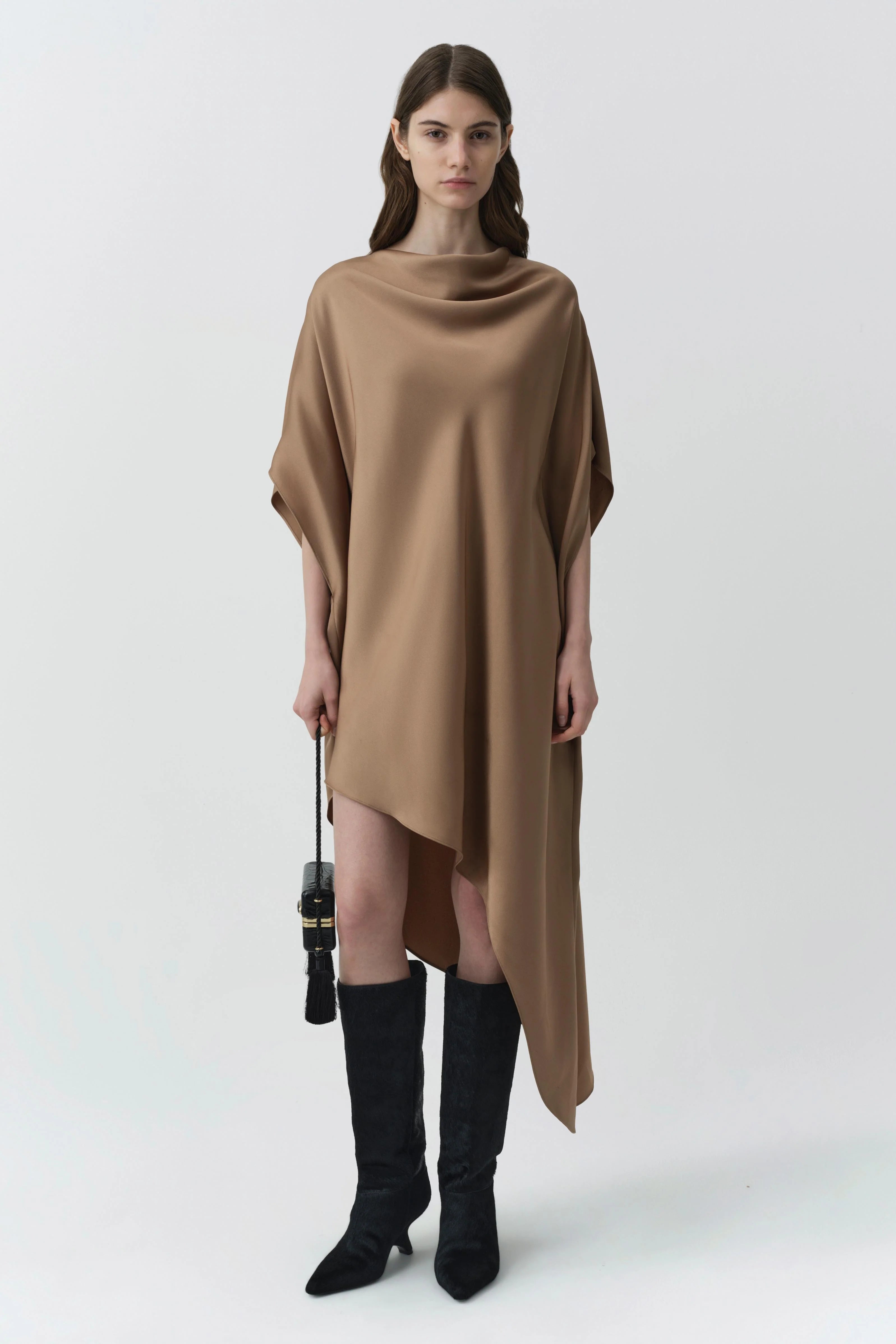 Simkhai Sadia Satin Mini Dress - Ochre
