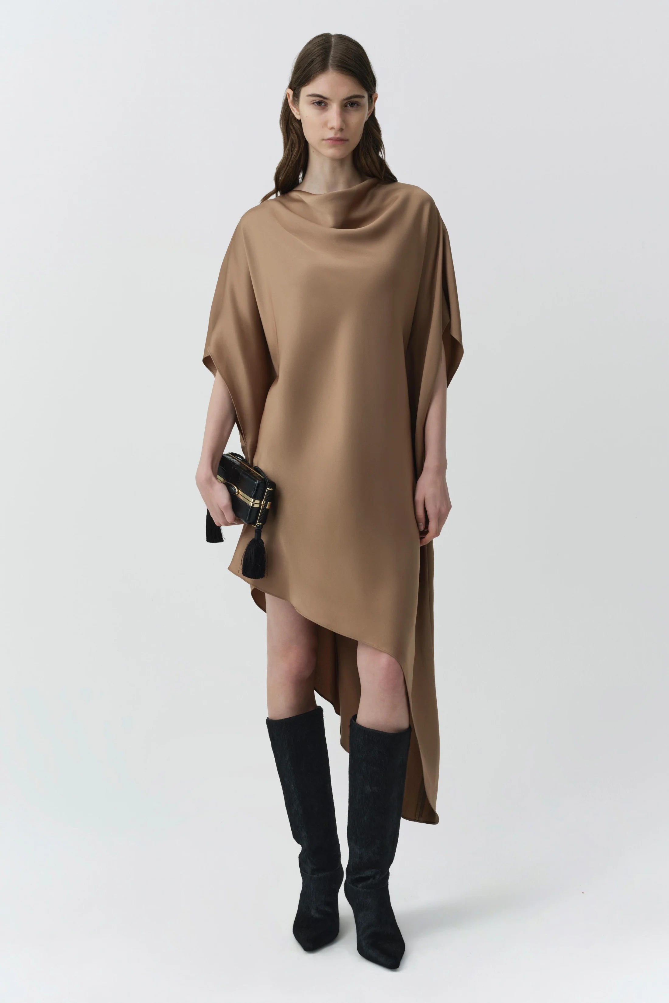 Simkhai Sadia Satin Mini Dress - Ochre
