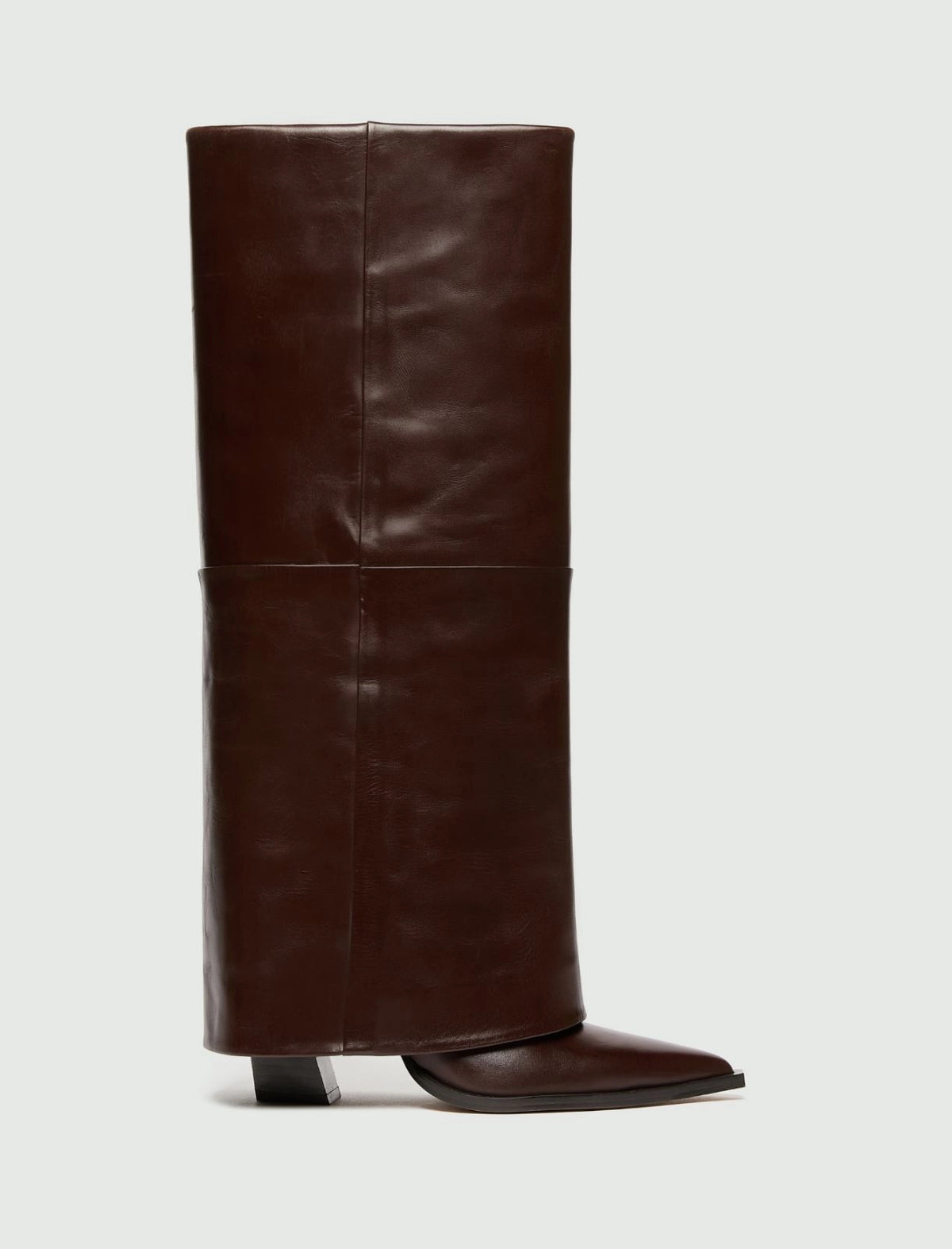 Marella Fold-over boots - DARK BROWN
