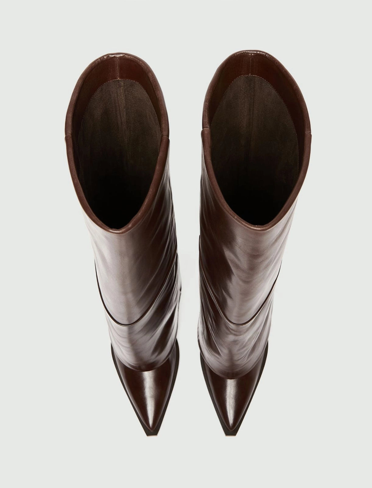 Marella Fold-over boots - DARK BROWN