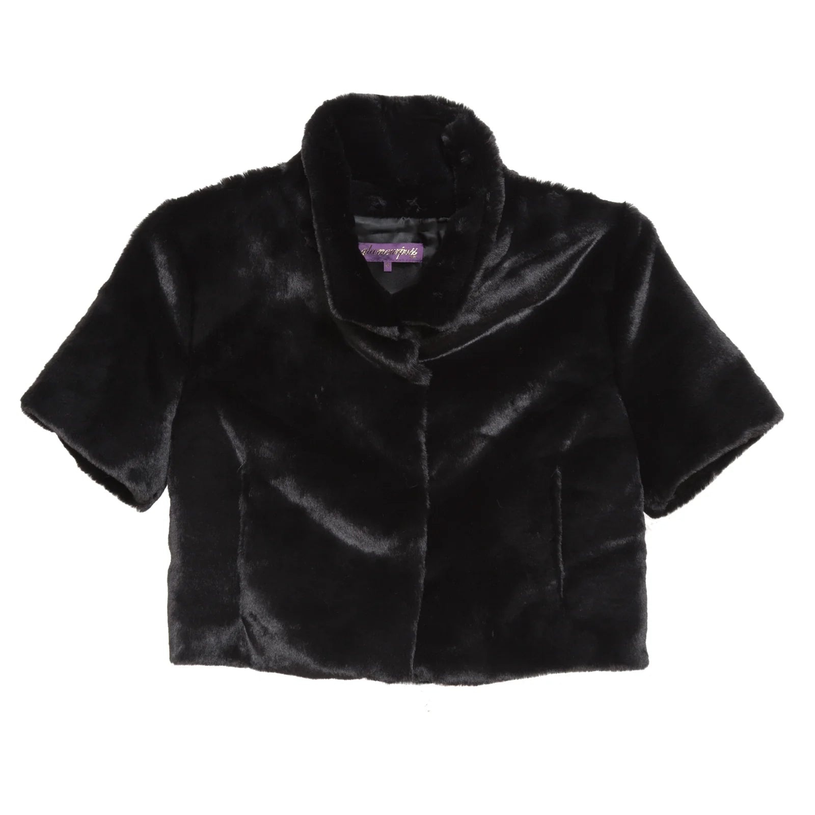 Faux Fur Bolero - Black