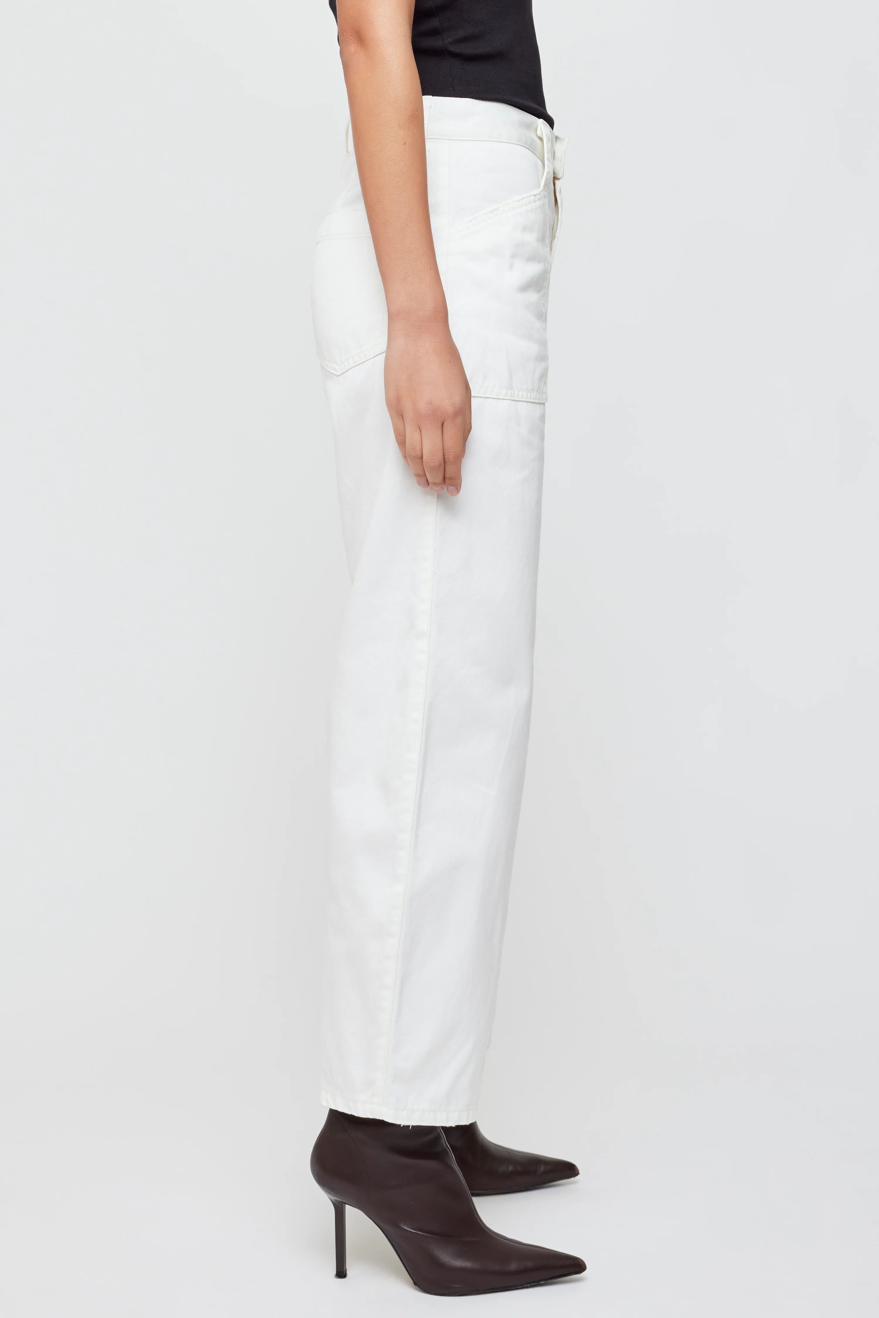 Moussy Gusset Cargo - White