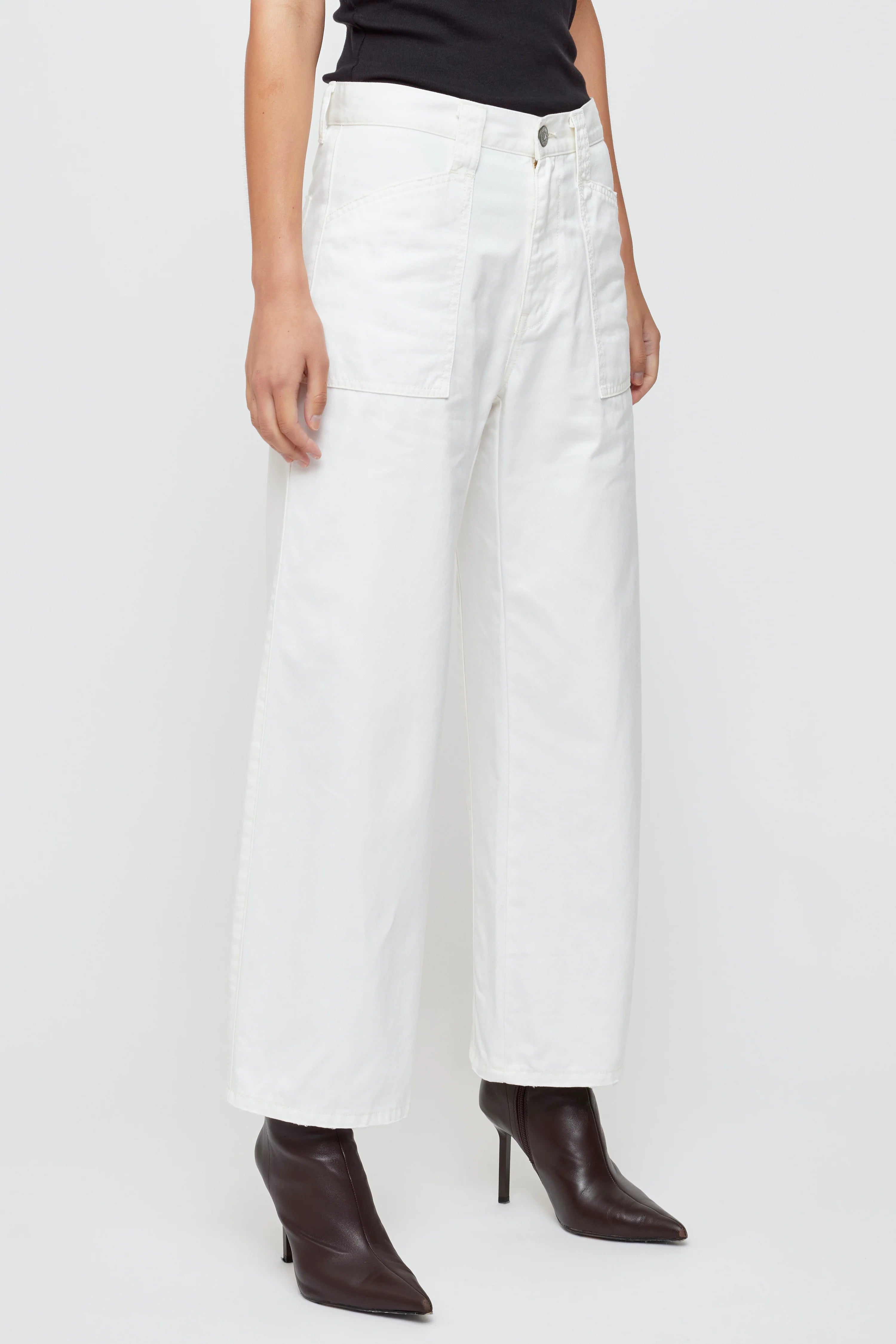 Moussy Gusset Cargo - White