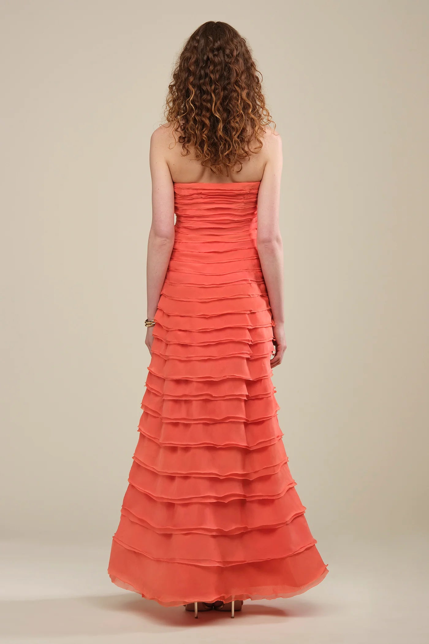 Amur Pepper Layered Gown - Desert Sun