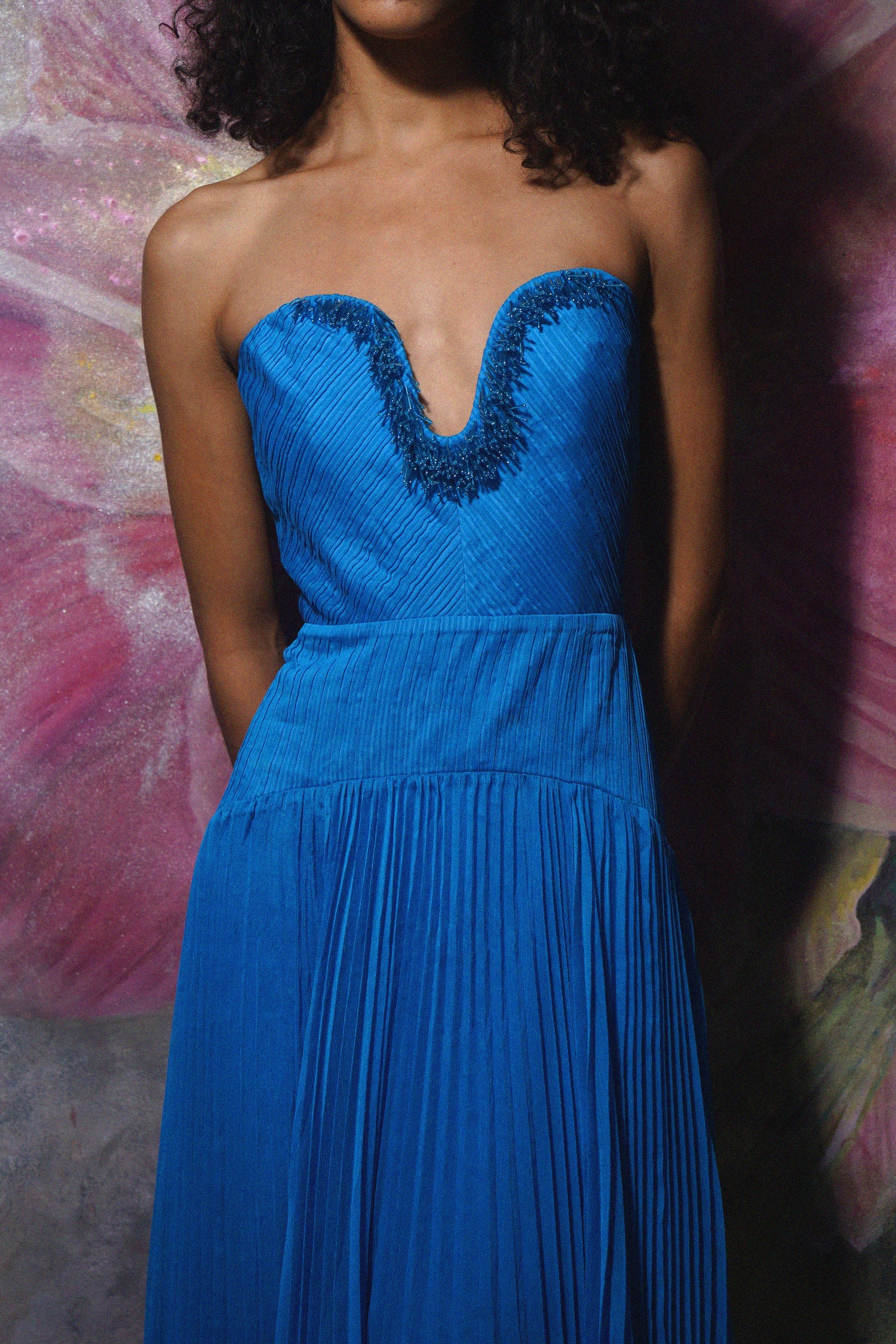 AMUR Fiora Pleated Dress
