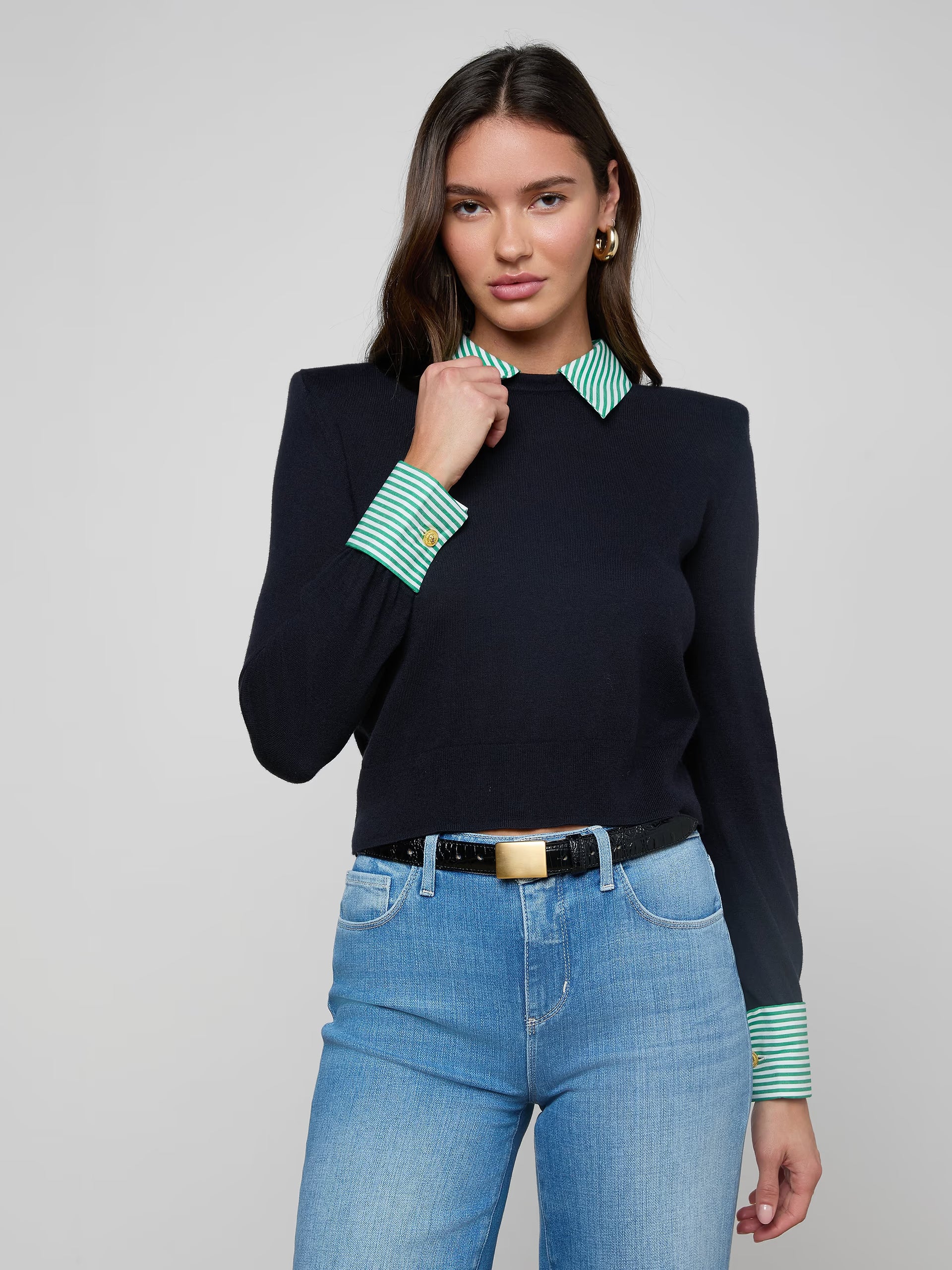 April Poplin Collar Pullover