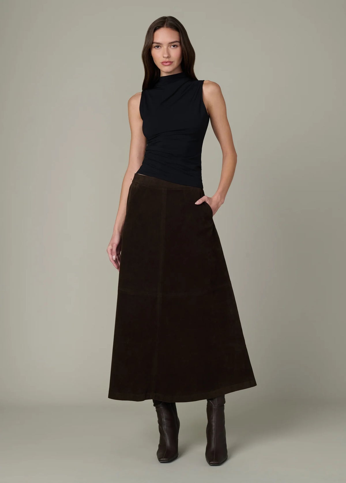 Joe's The Tavi Vegan Suede Skirt