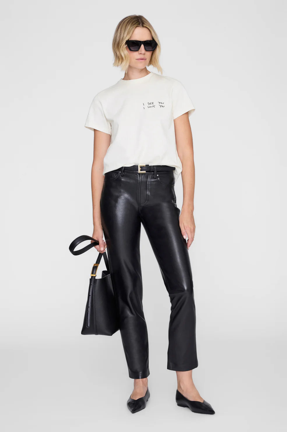 Anine Bing Shelly Tee I See You I Love You