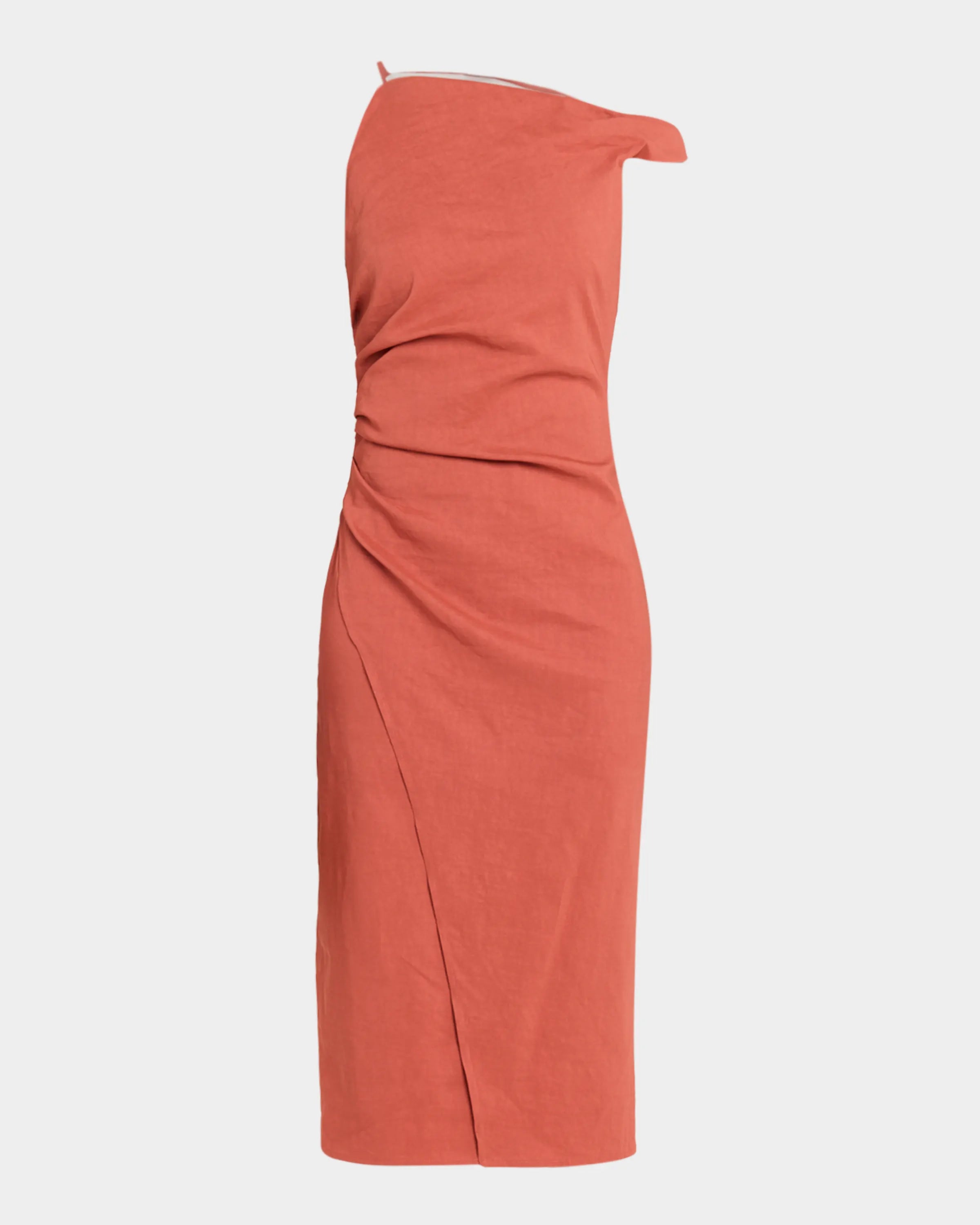 ALC Lyra Linen Midi Dress - Red Clay
