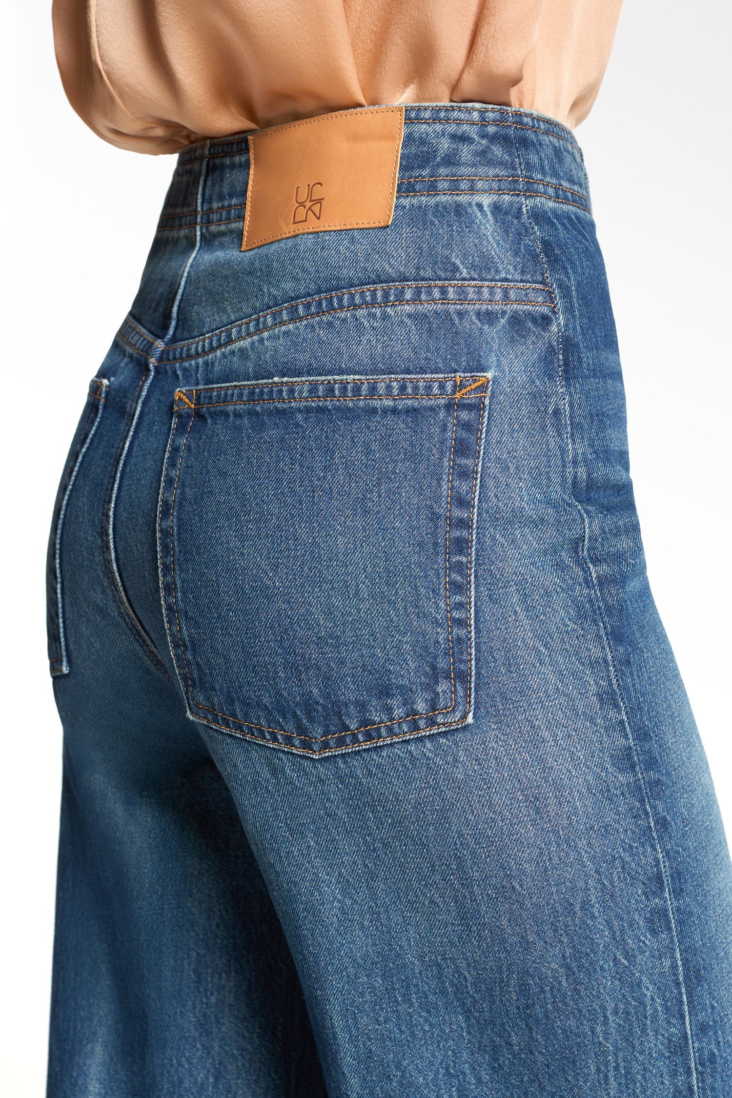 Ulla Johnson The Bianca Wide Leg Seamed Jean