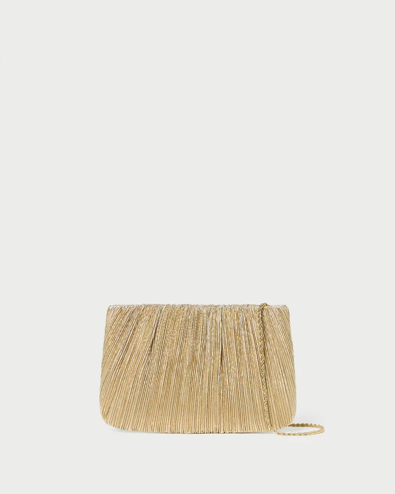 Brit Pleated Pouch - Gold