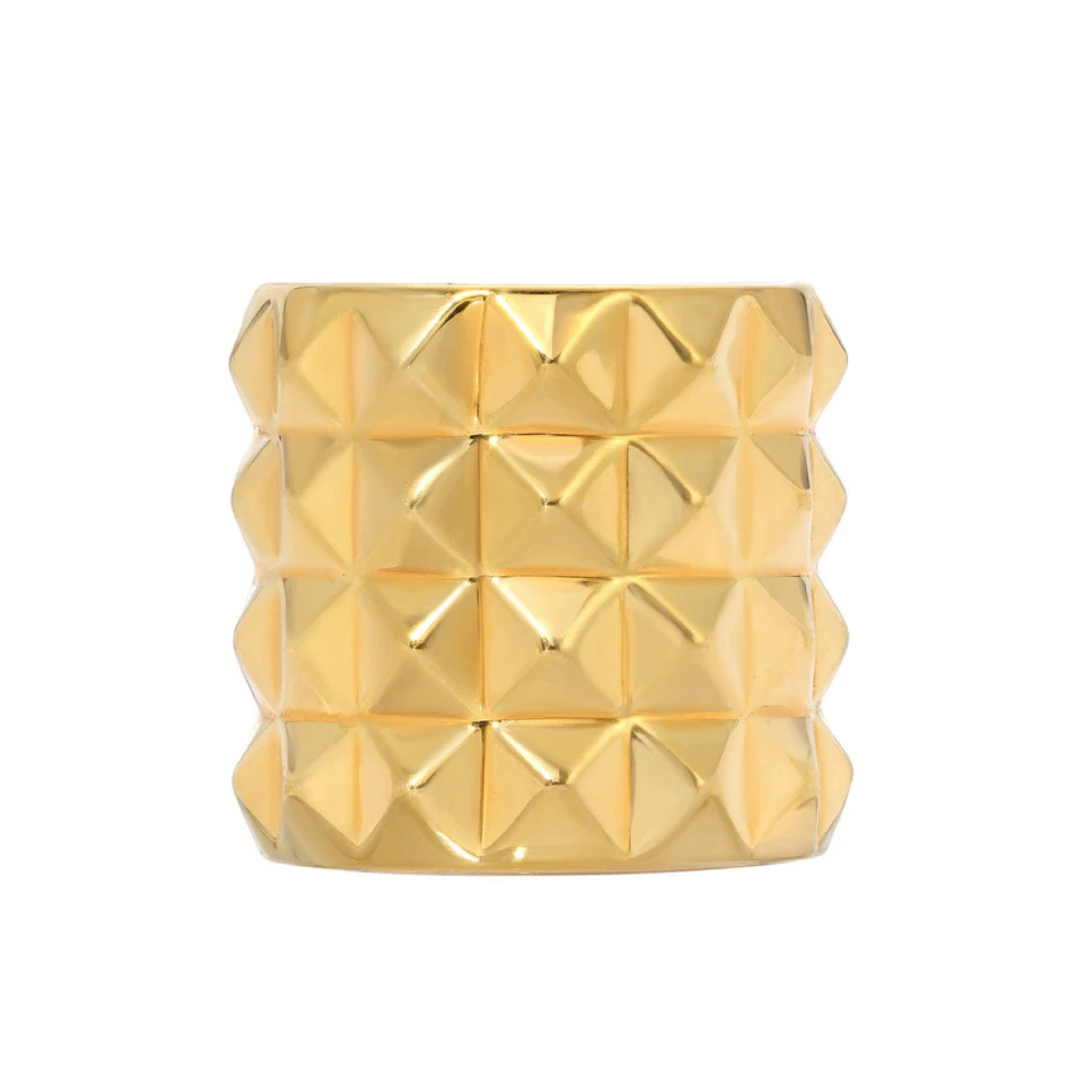 Erin Fader Jewelry Pyramid Cigar Band Ring - Gold