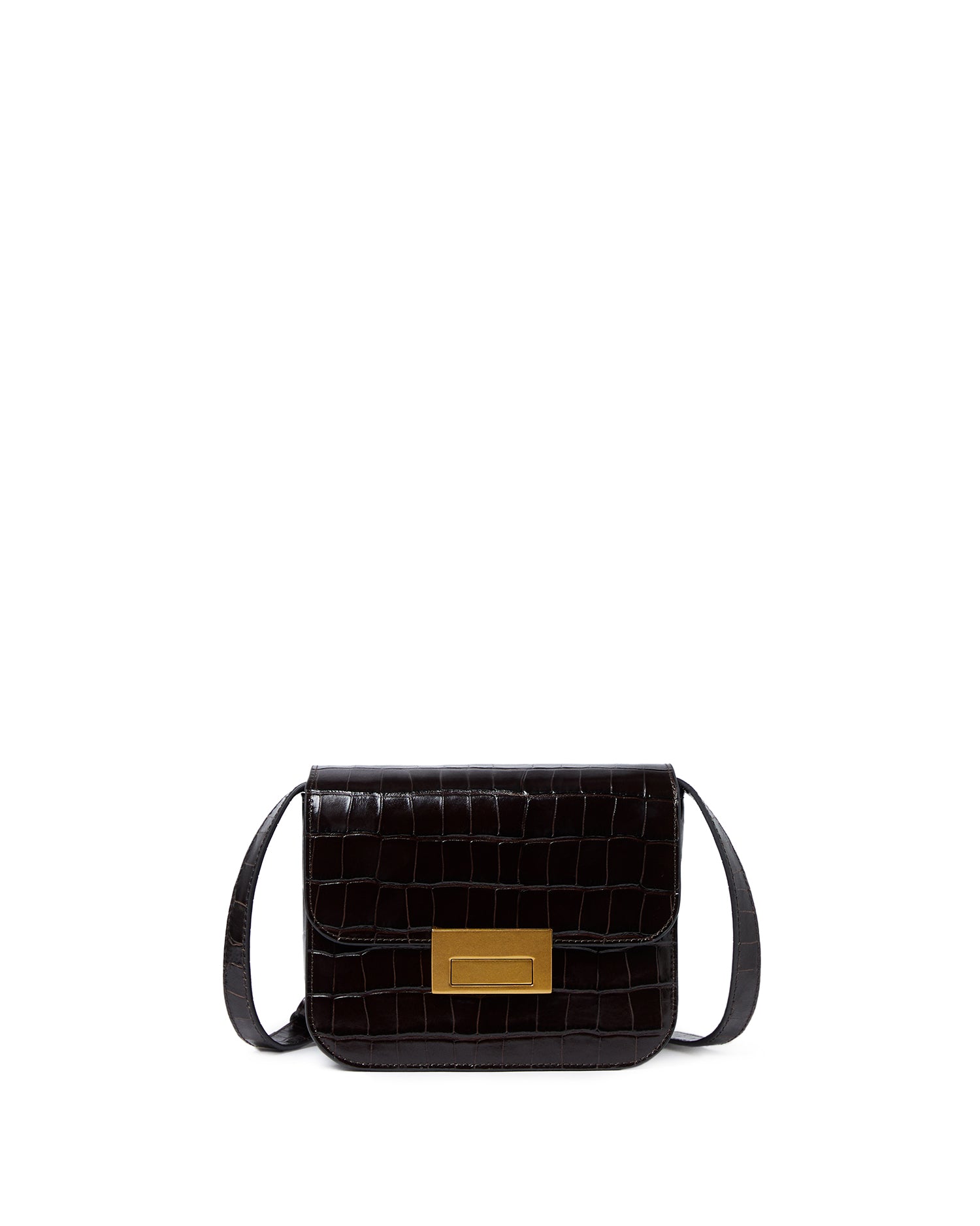 Loeffler Randall Desi Leather Flap Crossbody - Ebony