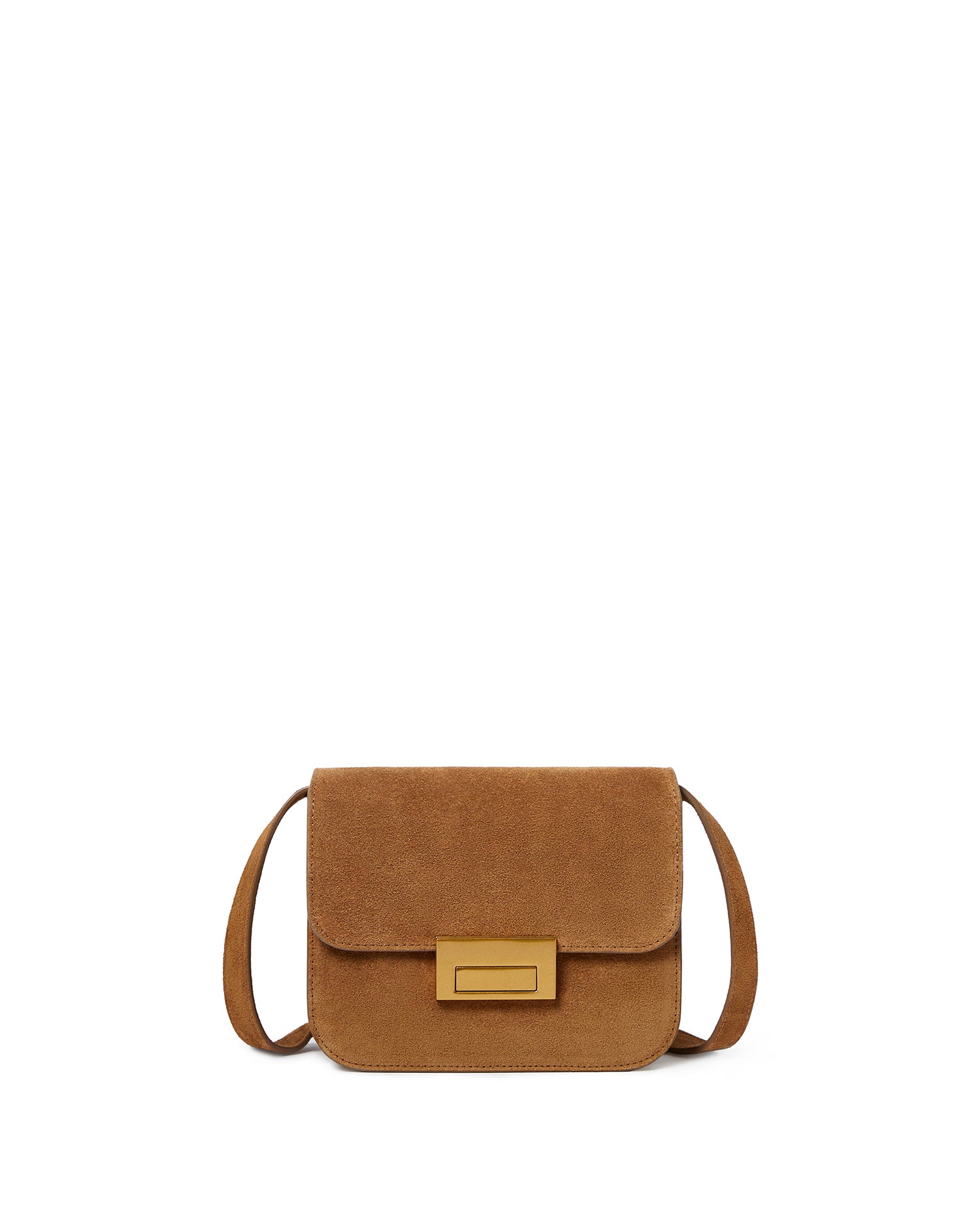 Loeffler Randall Desi Leather Flap Crossbody - Cacao