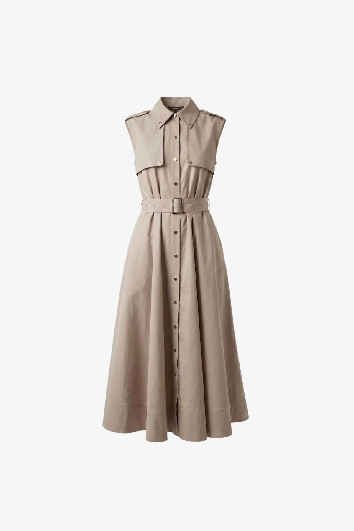 Toccin Gail Button Front Midi Dress