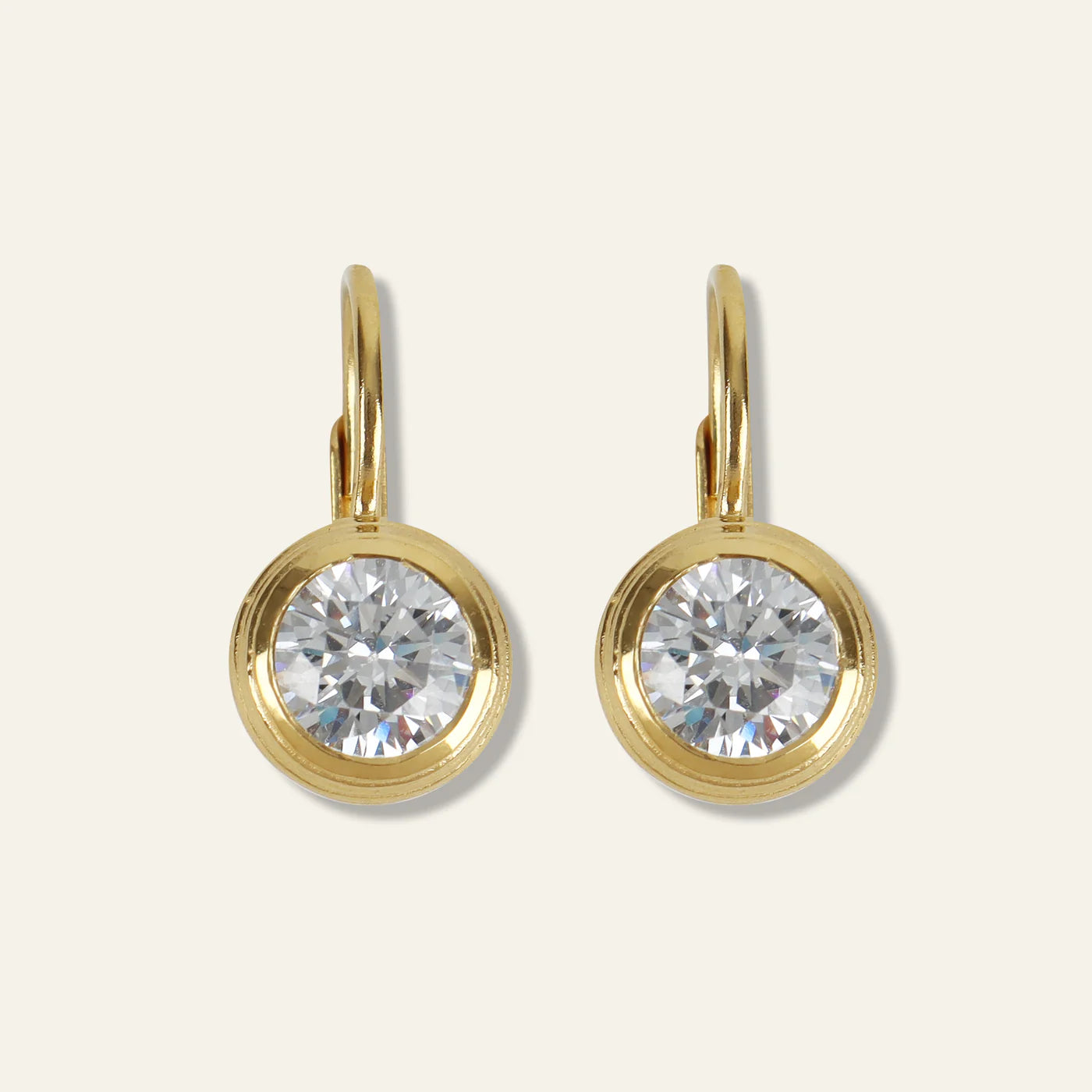 Hart Bezel Drop Earrings