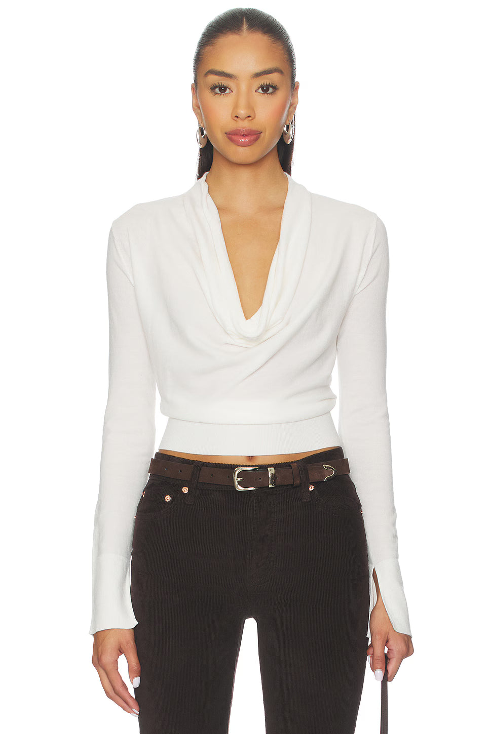 Natia Cowl Neck Top - Ivory