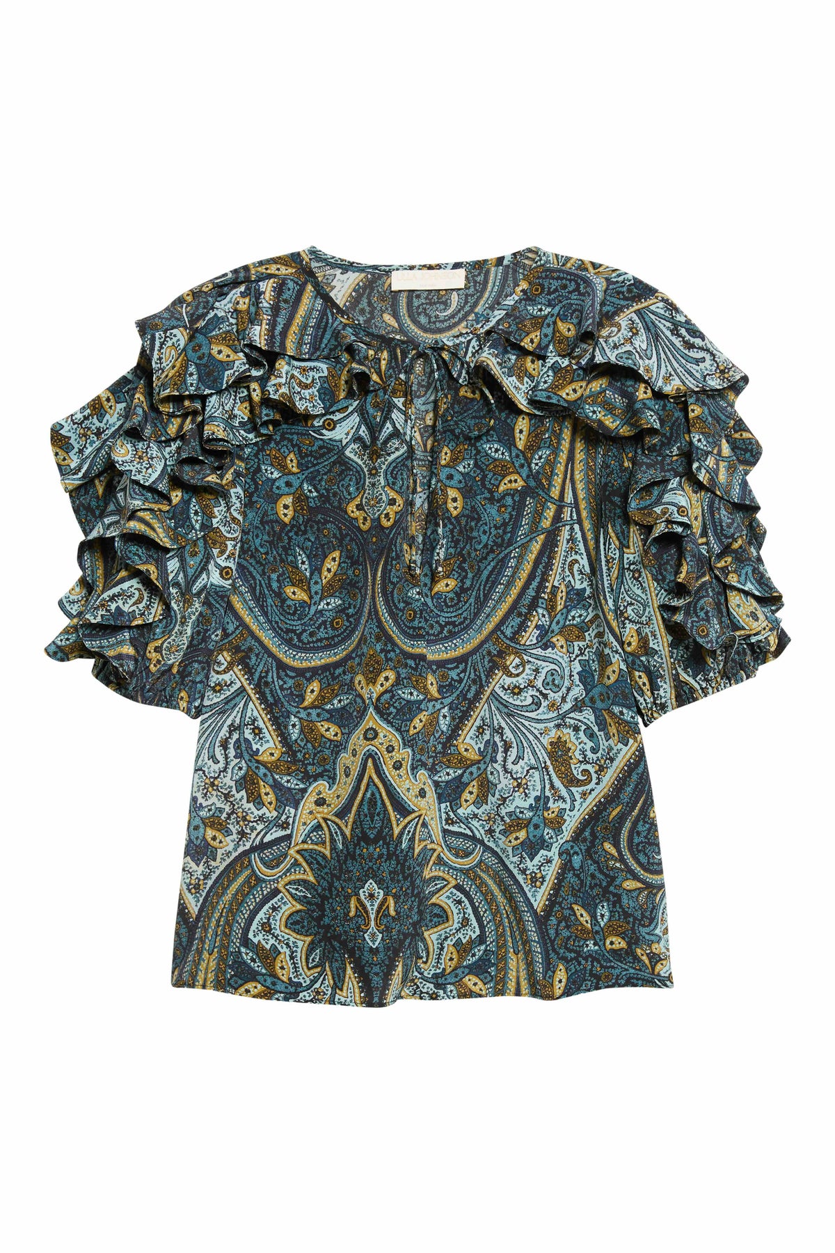 Ulla Johnson Josephine Short Sleeve Silk Top