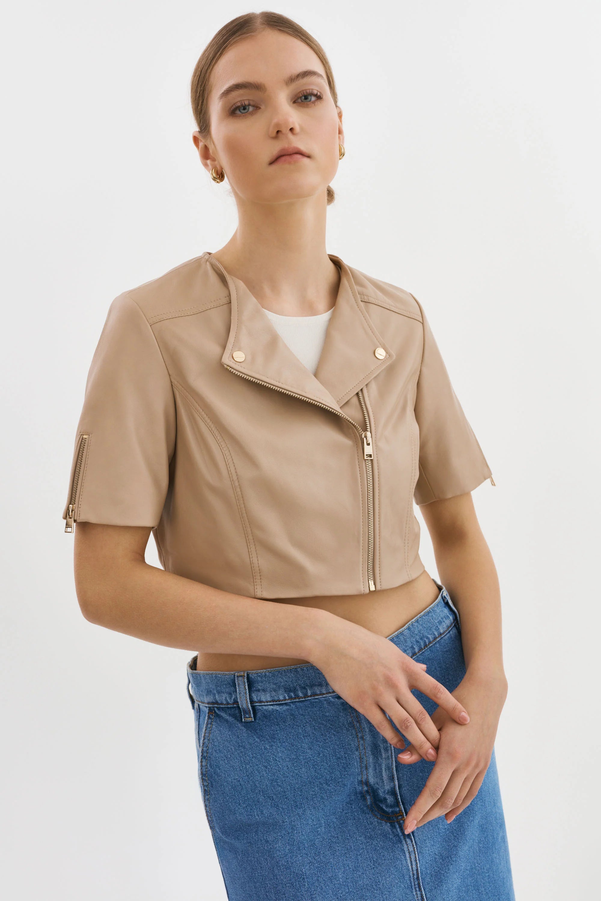 Kirsi Cropped Jacket - Wheat