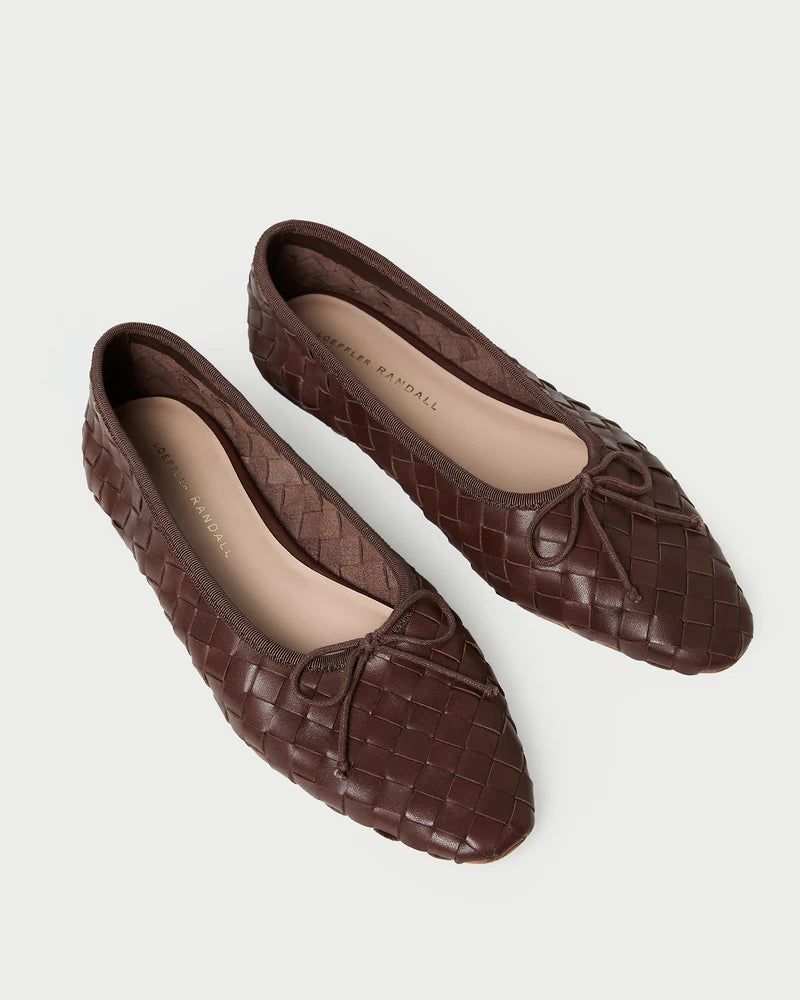 Loeffler Randall Landry Chocolate Woven Ballet Flat Loeffler Randall Landry Chocolate Woven Ballet Flat