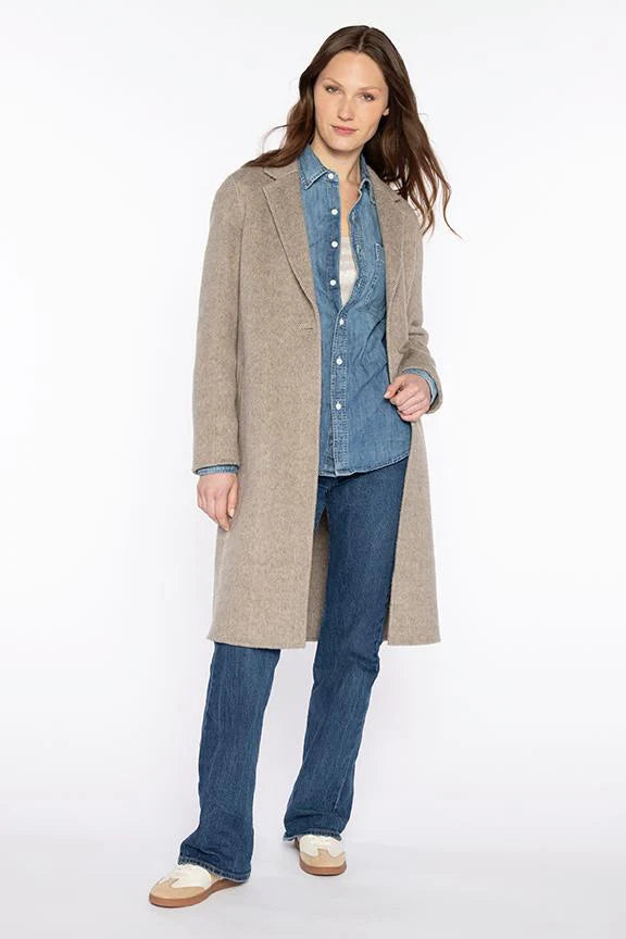 Herringbone Collar Coat