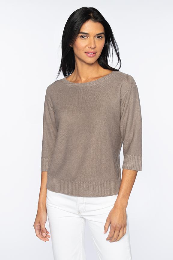 Textured Easy Pullover - Cafe
