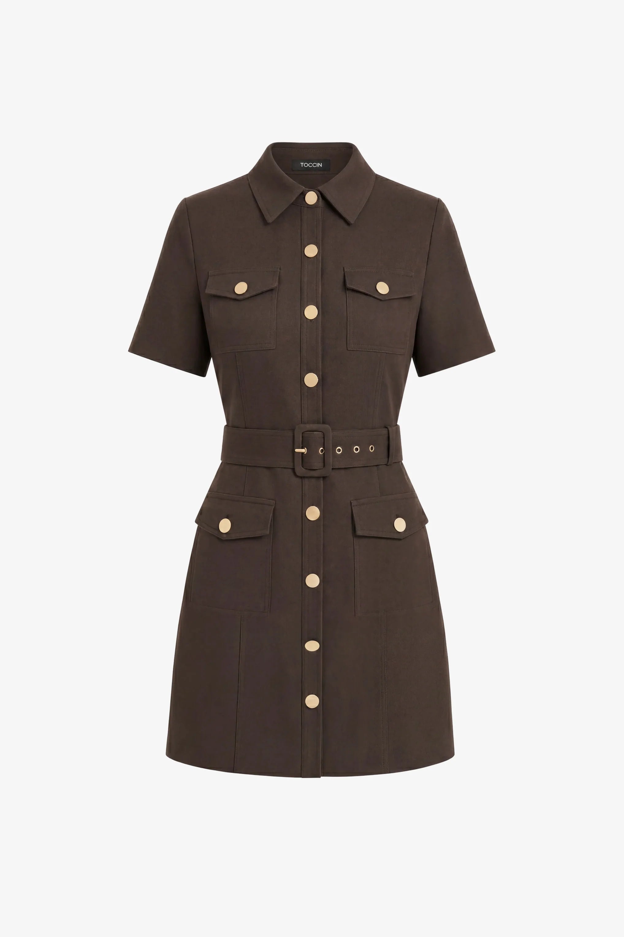 Toccin Lydia Snap Front Dress - Cocoa
