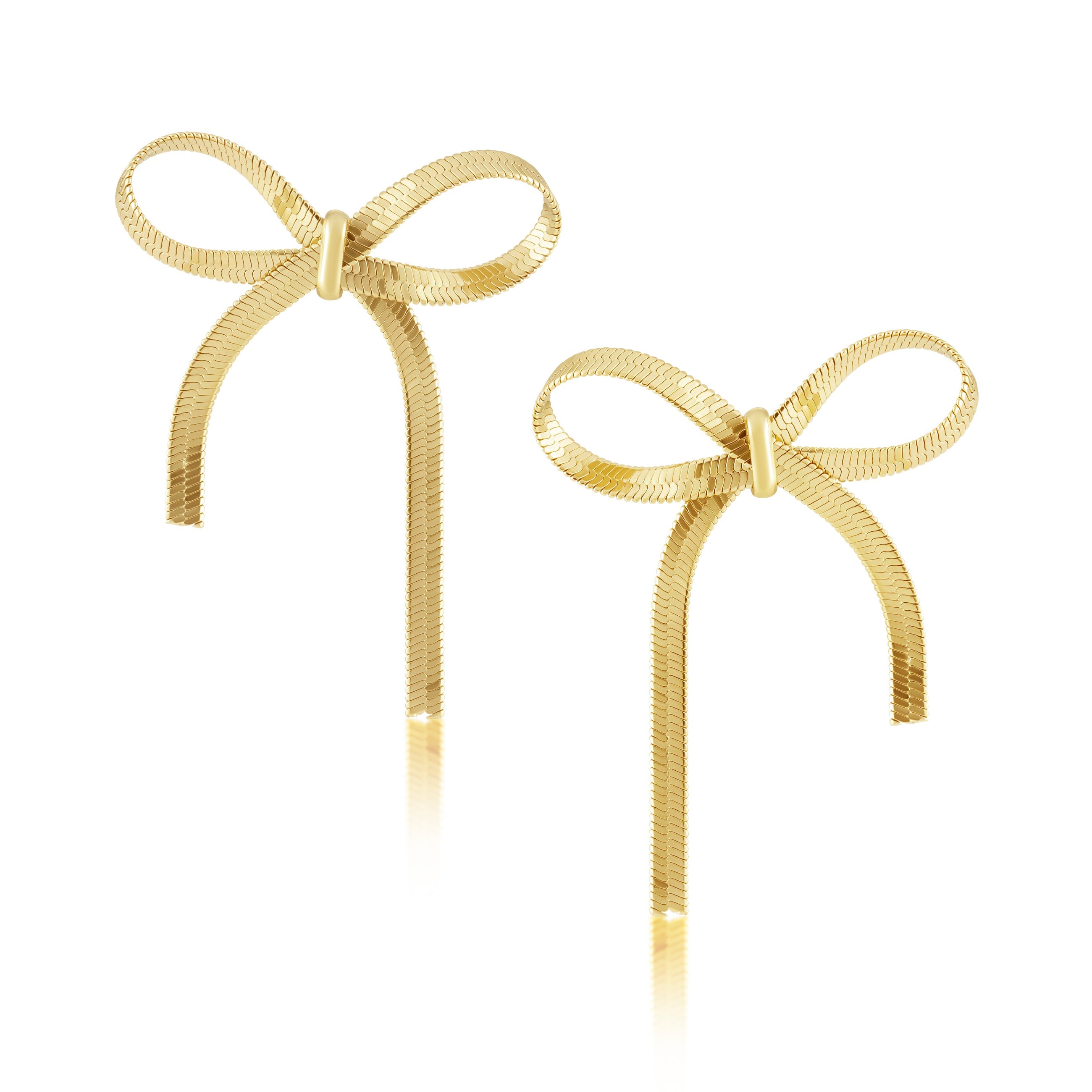 Lily Bow Stud - Gold