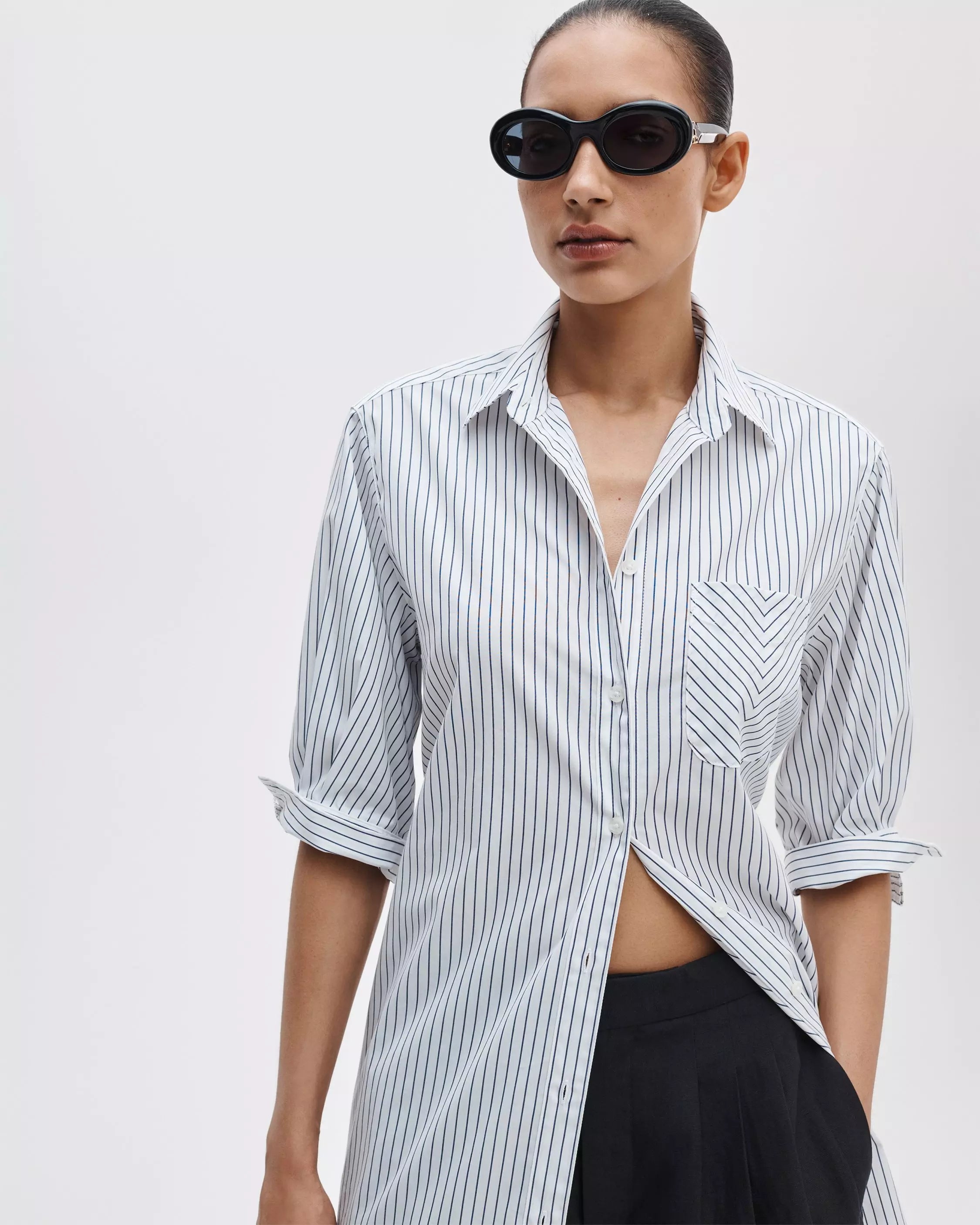 rag & bone Lucia Striped Cotton Mini Dress