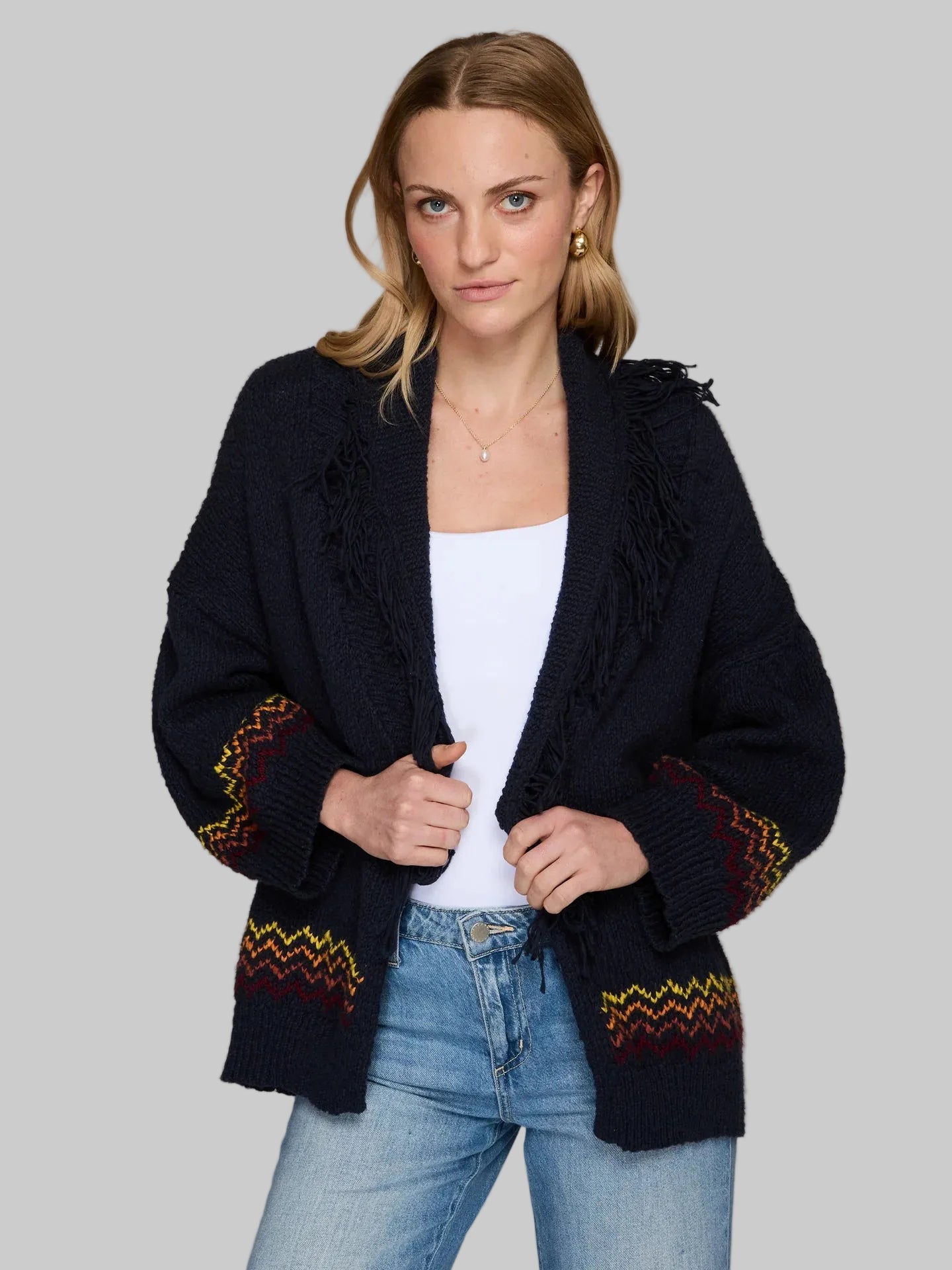 Autumn Cashmere Sunrise Fringed Shawl