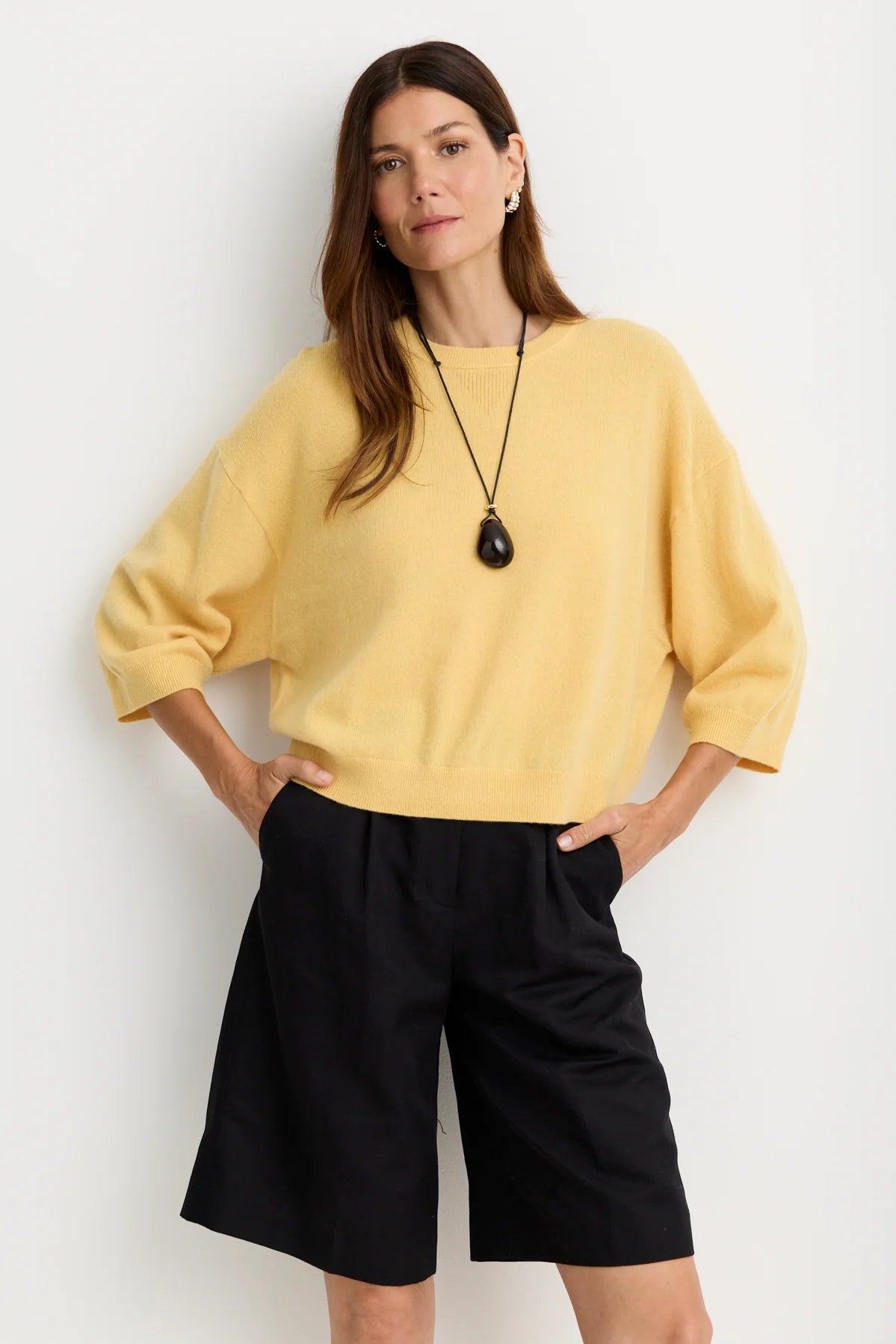 One Grey Day Indira Cashmere Top