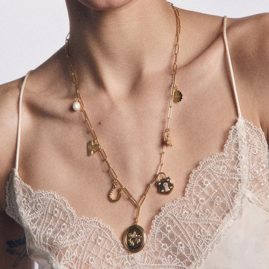 Red Coral Necklace Cord & Always Disc Charm