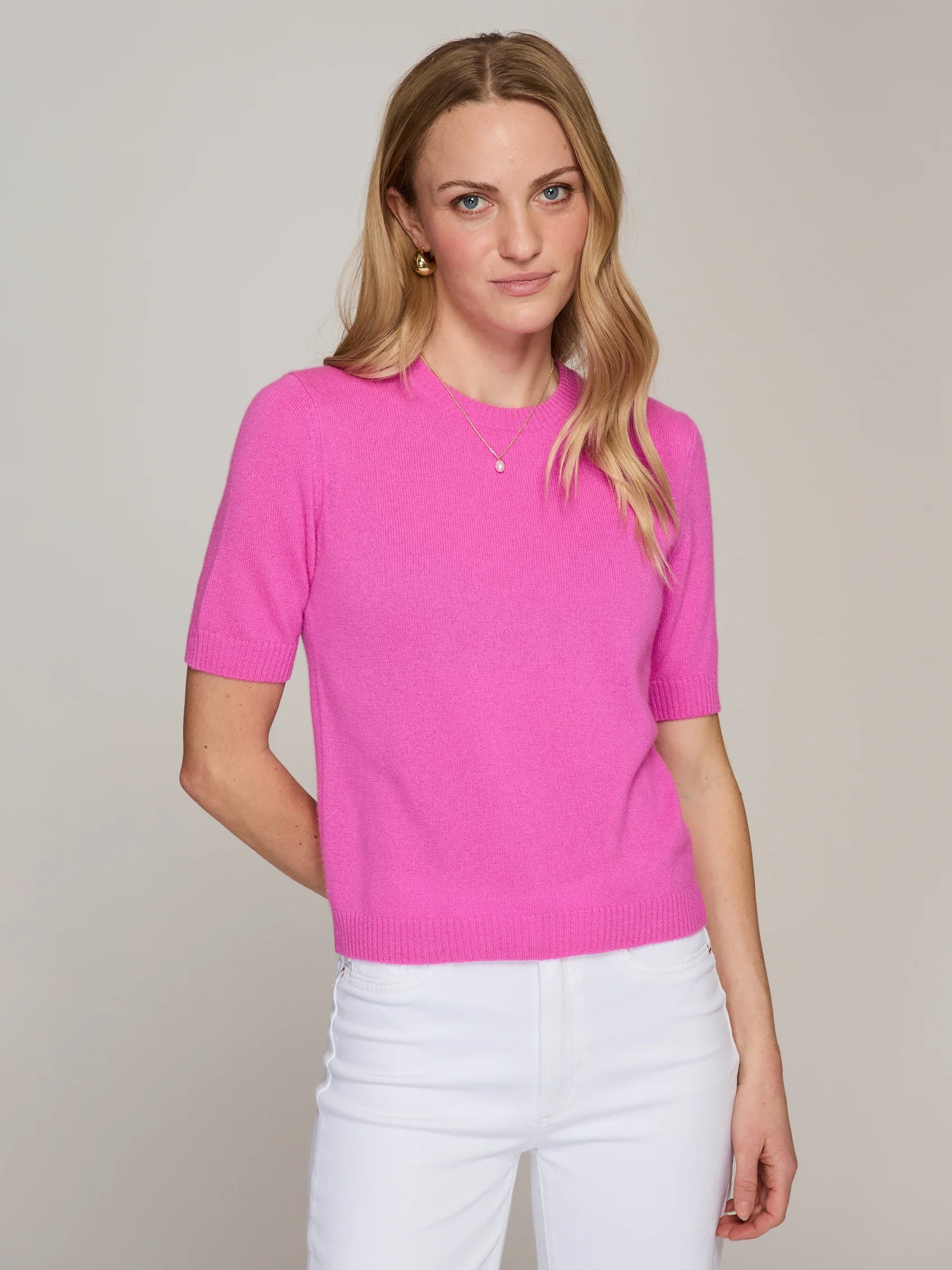Autumn Cashmere Cropped Short Sleeve Crew