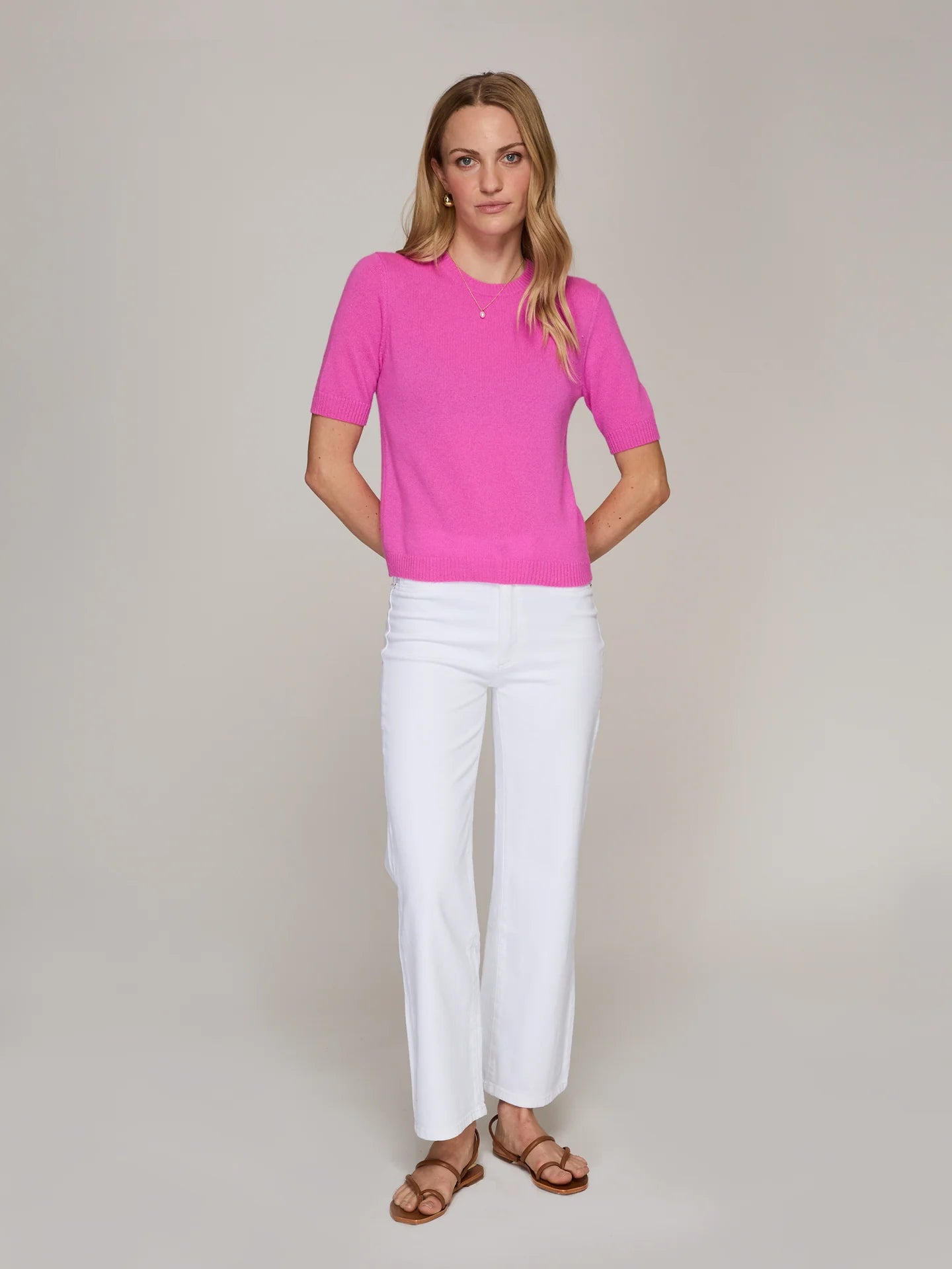 Autumn Cashmere Cropped Short Sleeve Crew