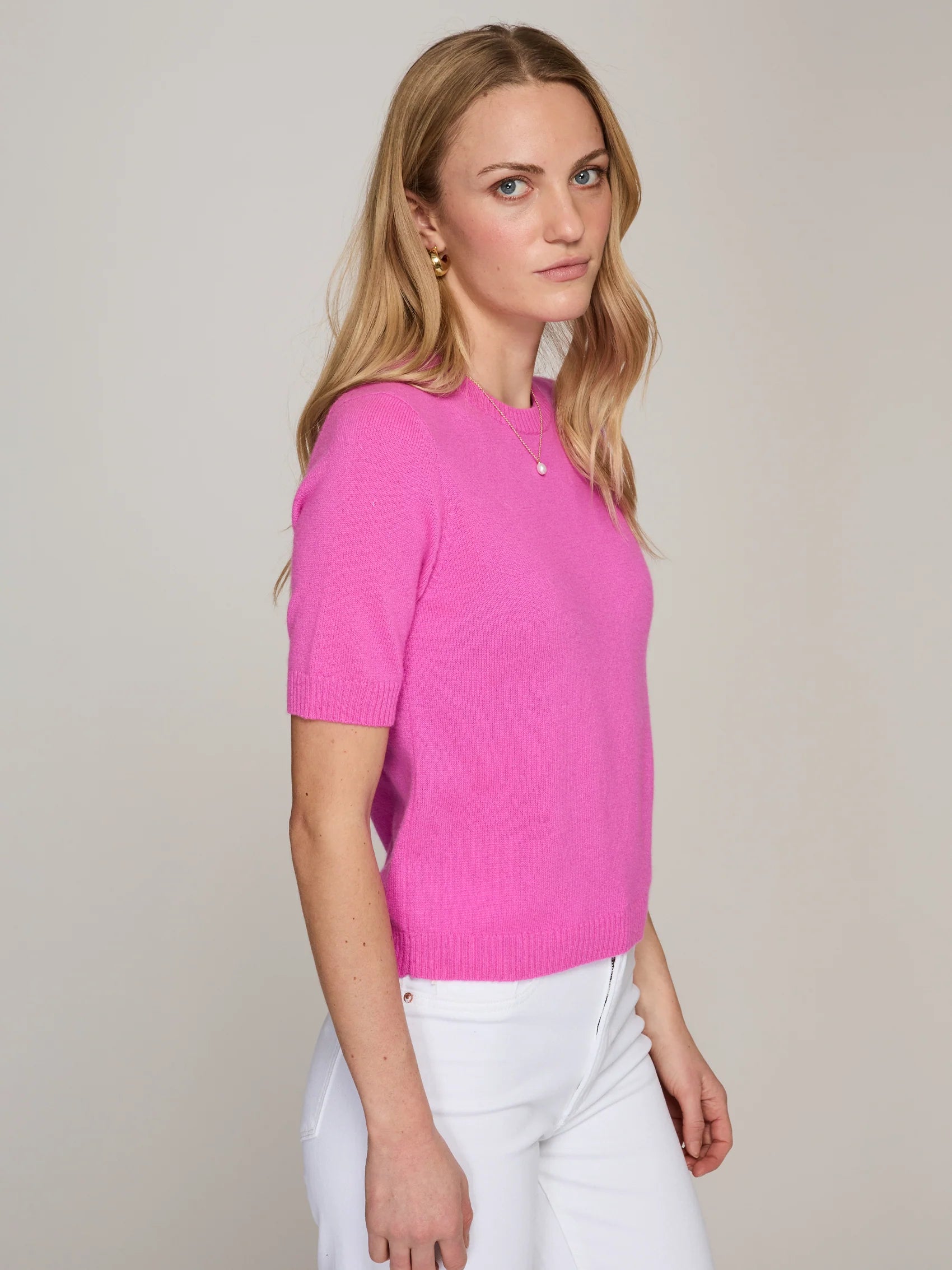 Autumn Cashmere Cropped Short Sleeve Crew