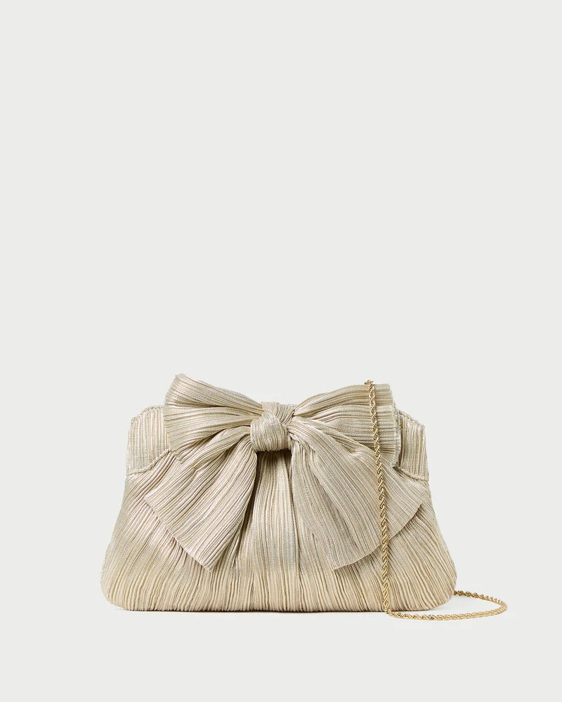 Rayne Bow Clutch - Platinum