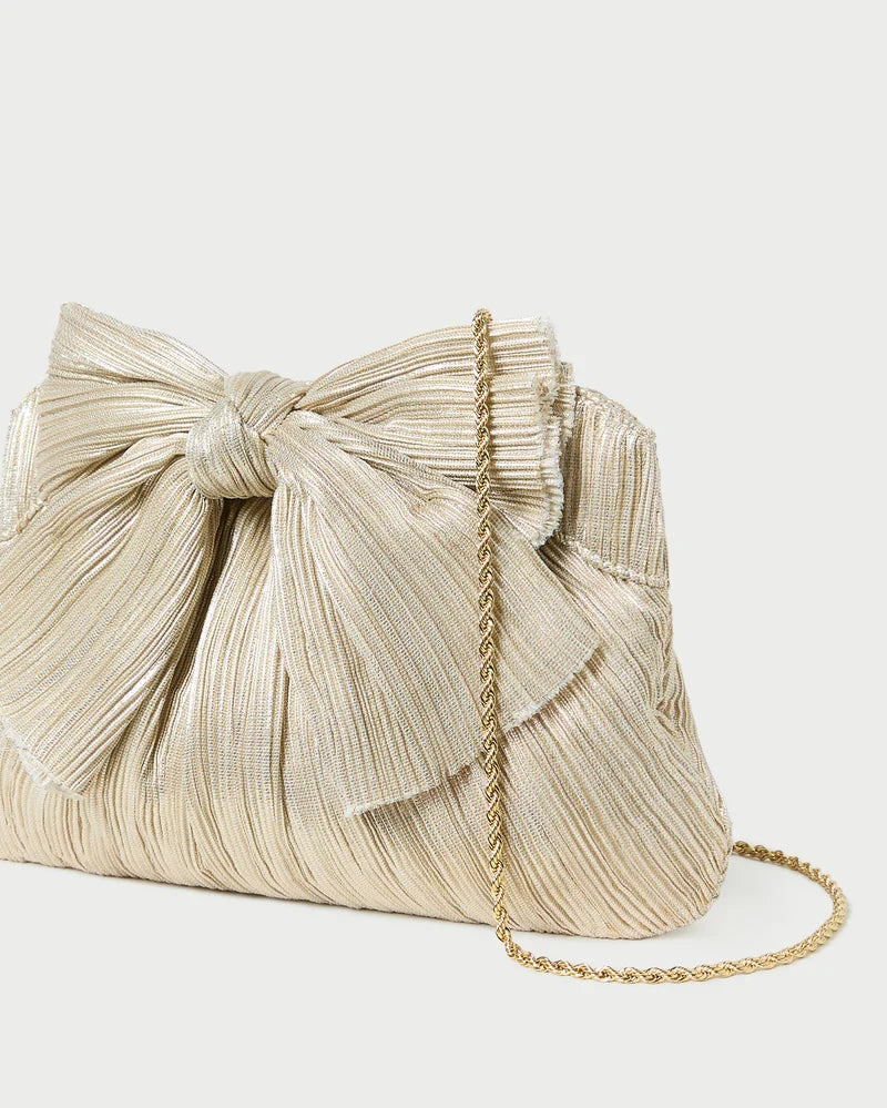 Rayne Bow Clutch - Platinum