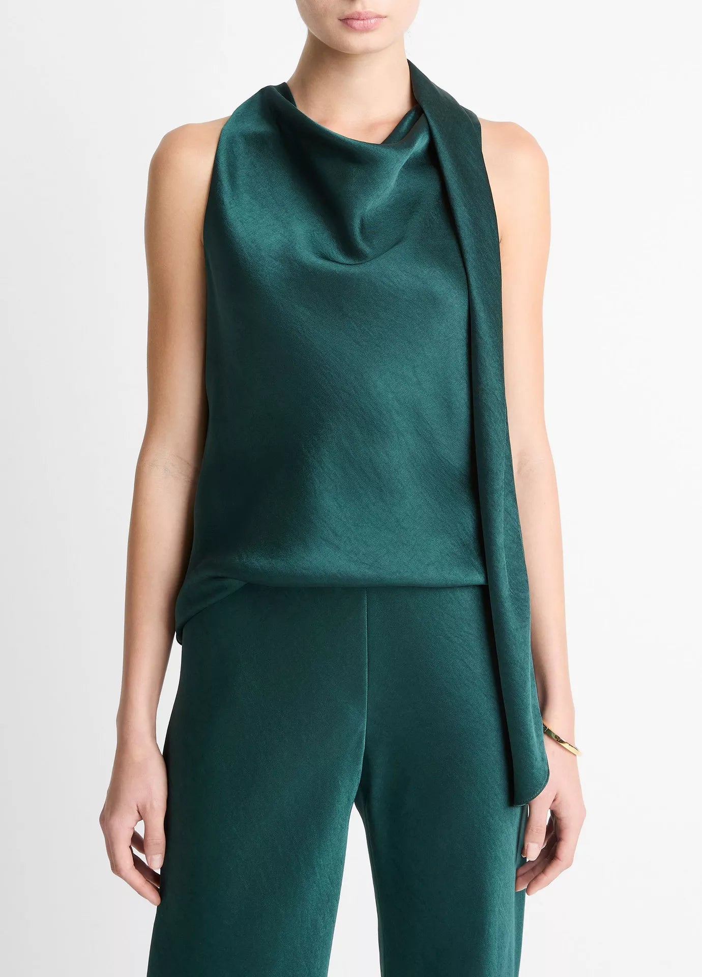 Satin Scarf Top