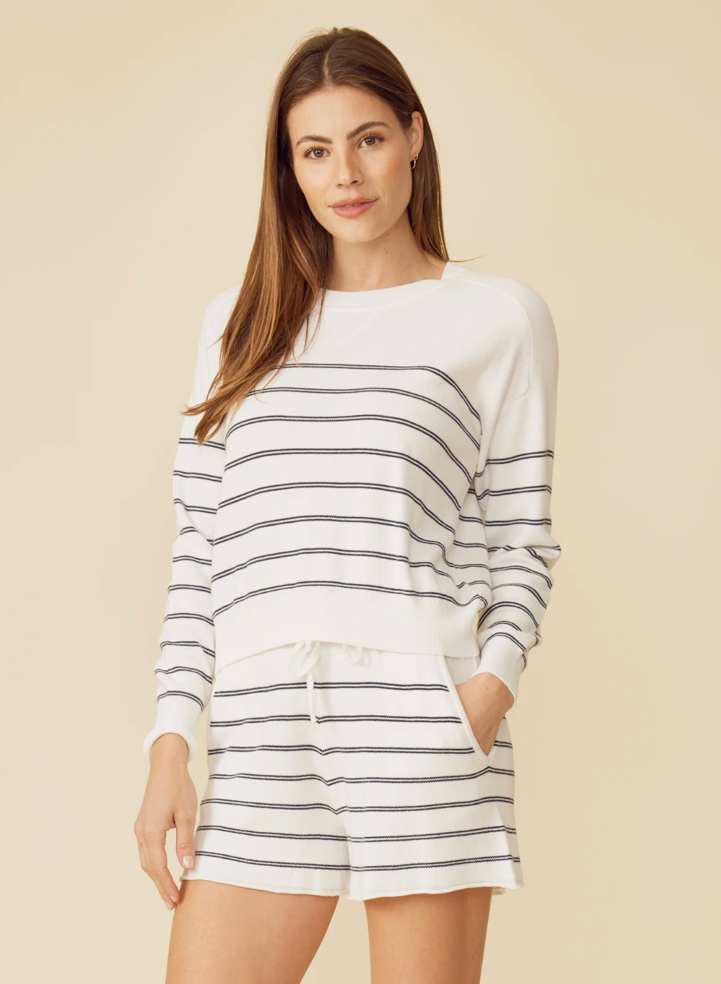 One Grey Day Warwick Pullover - Heritage Stripe