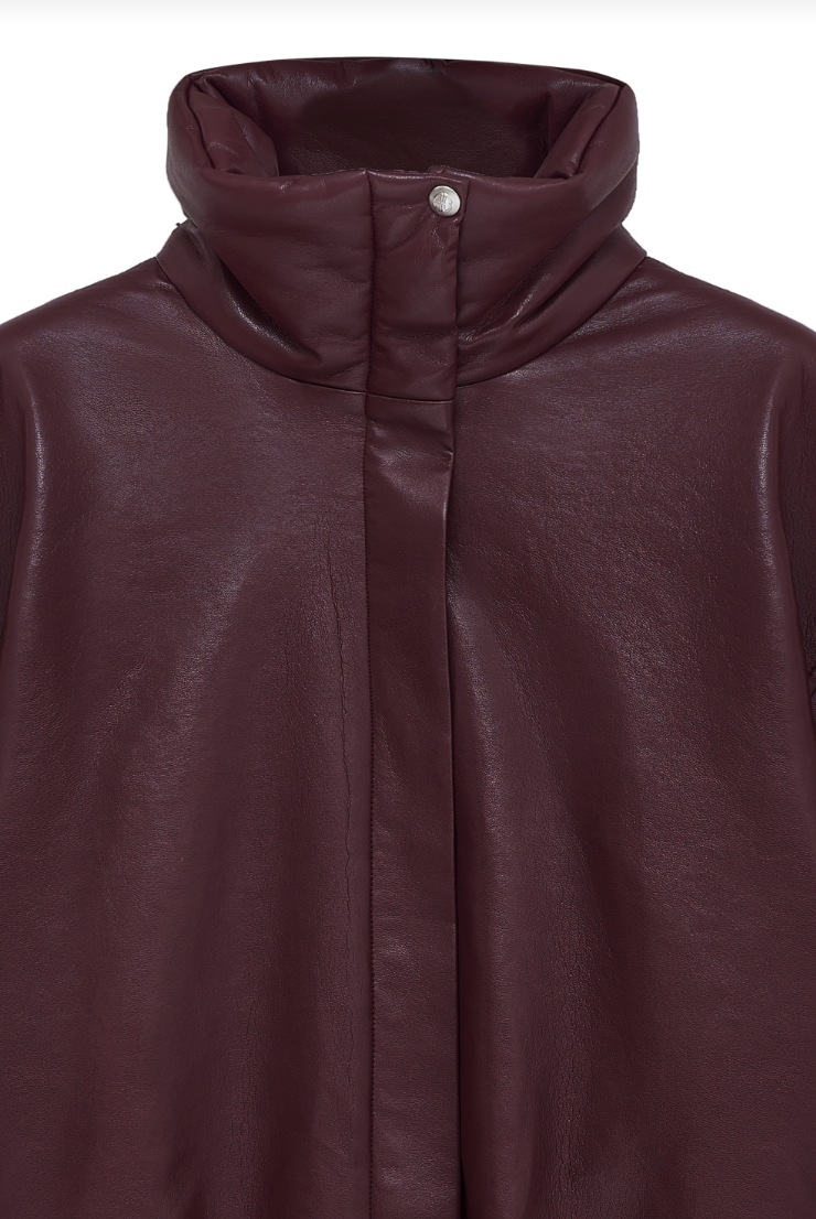 Cyrus Jacket - Burgundy Recycled Leather